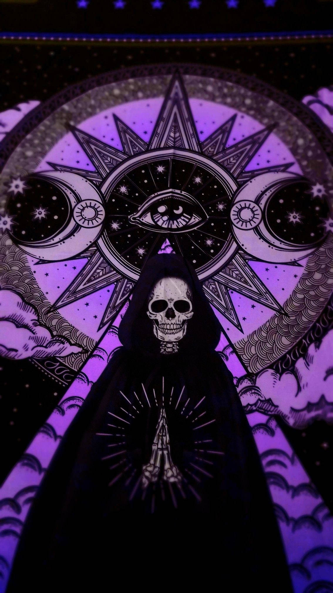 Gotisk æstetik skelet tarotkort Wallpapers