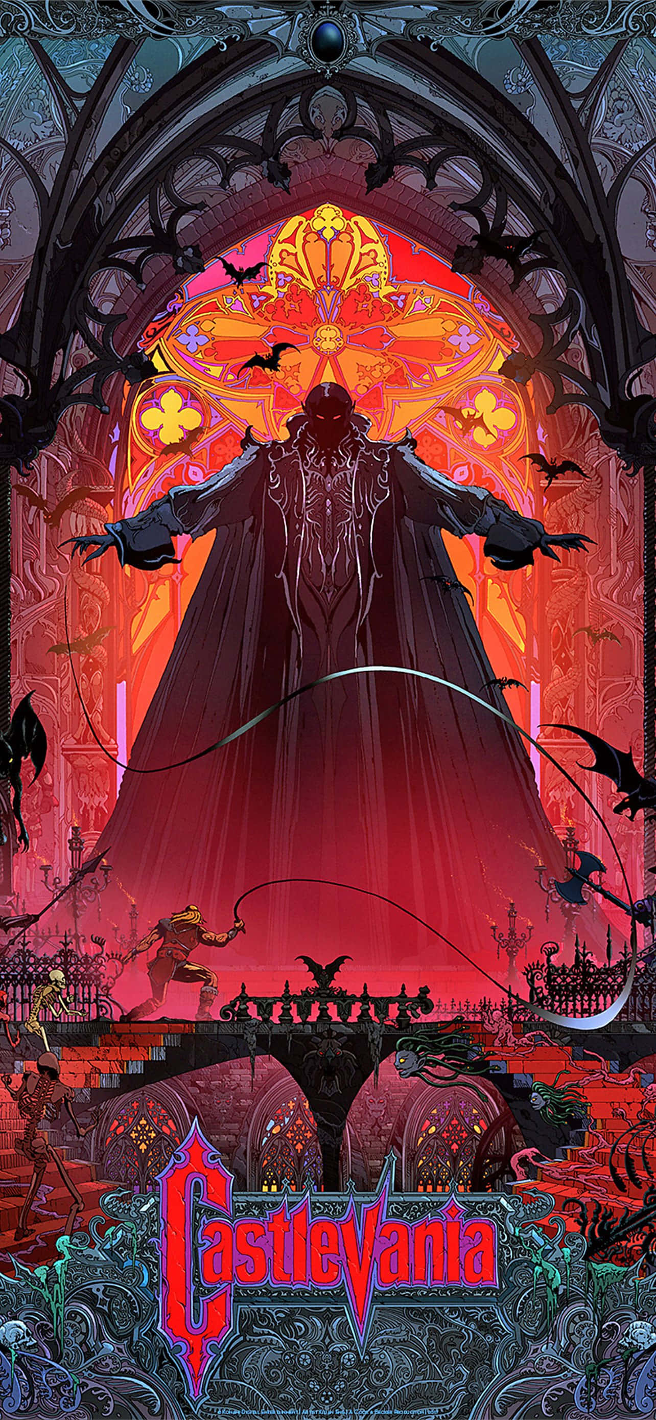 Gotisk slot under månen - Et snapshot fra Castlevania Wallpapers