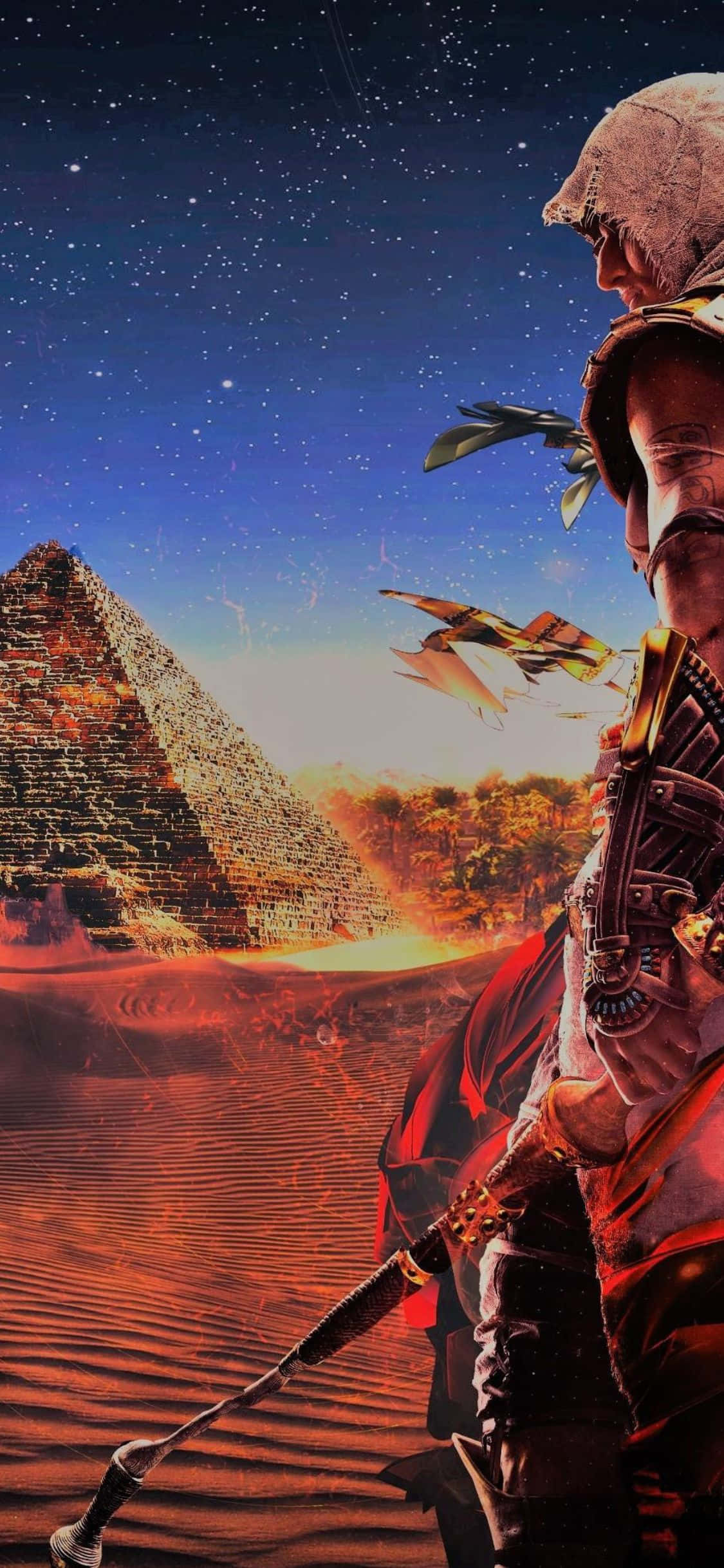Gør dig klar til at spille Assassin's Creed Origins på din iPhone X Wallpapers