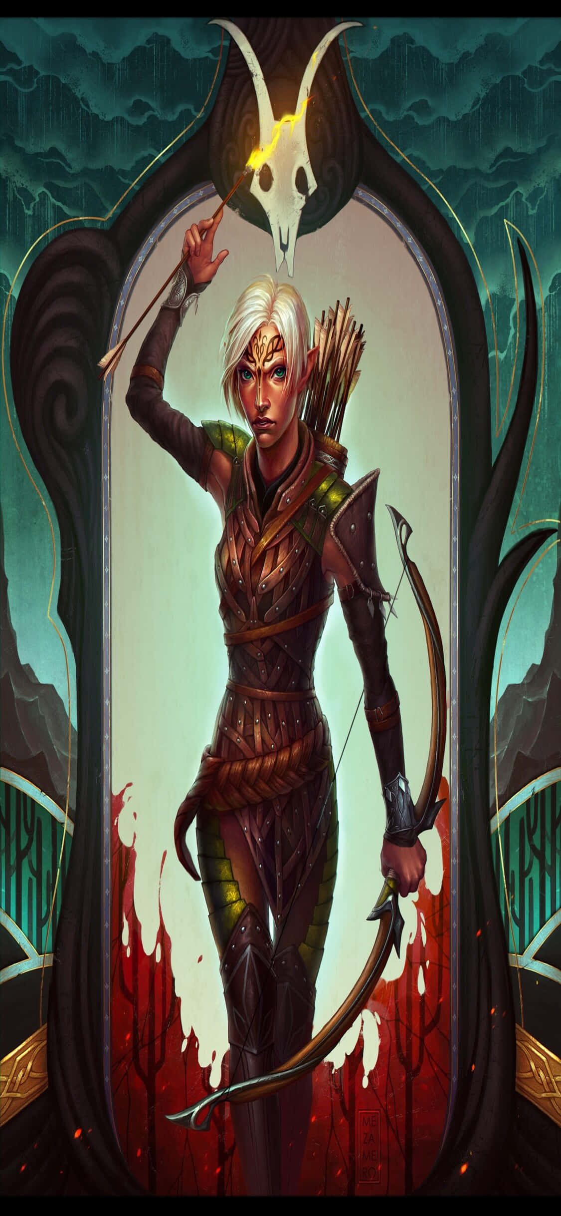 Gør dig klar til et episk eventyr med iPhone Xs og Dragon Age Inquisition Wallpapers