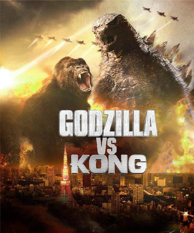 Gør dig klar til et episk opgør i Godzilla vs Kong Wallpapers