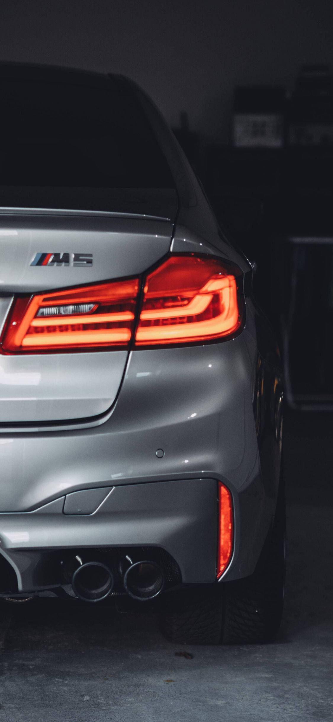 Grå BMW M5 Bil iPhone Wallpapers