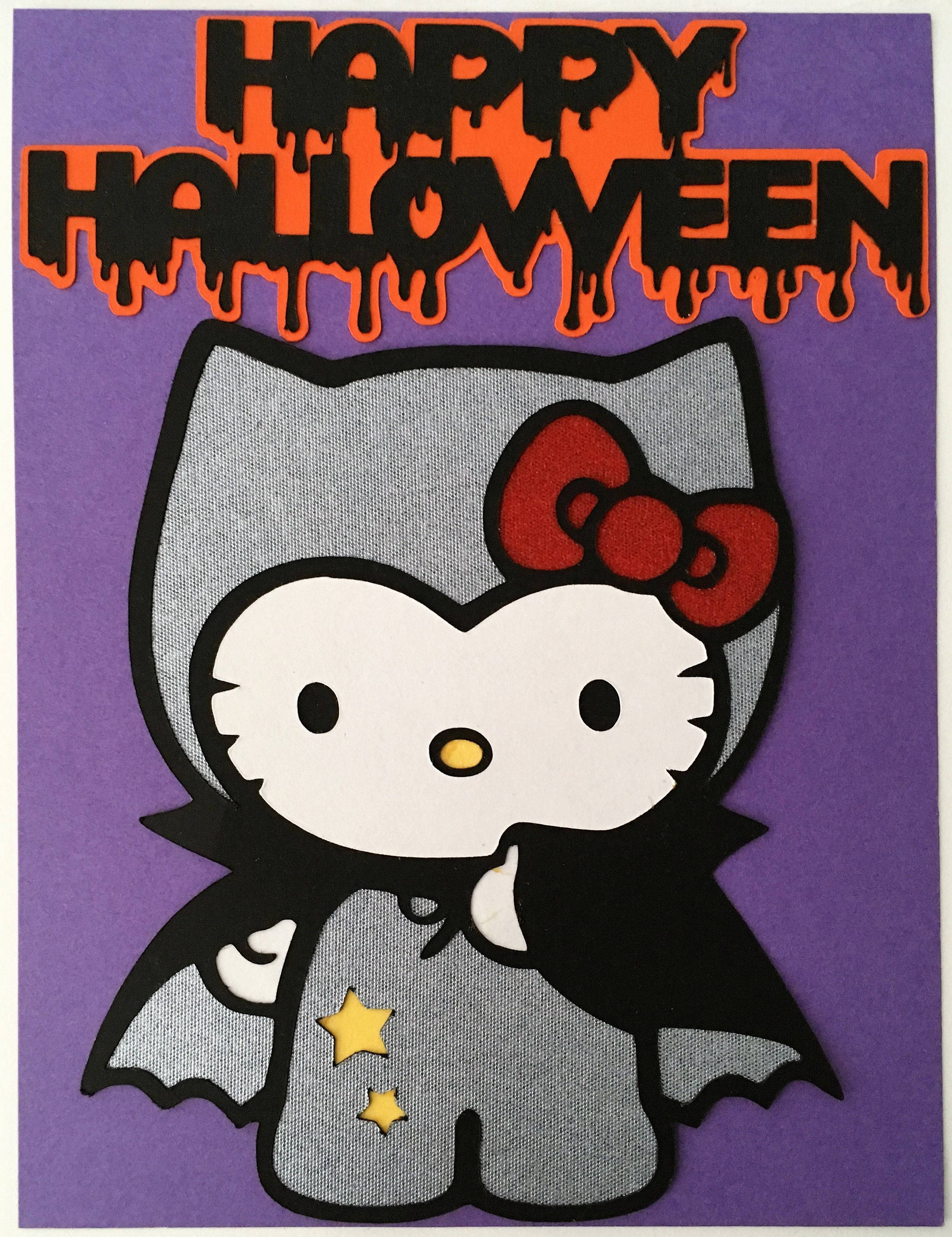 Grå flagermus Hello Kitty Halloween Wallpapers
