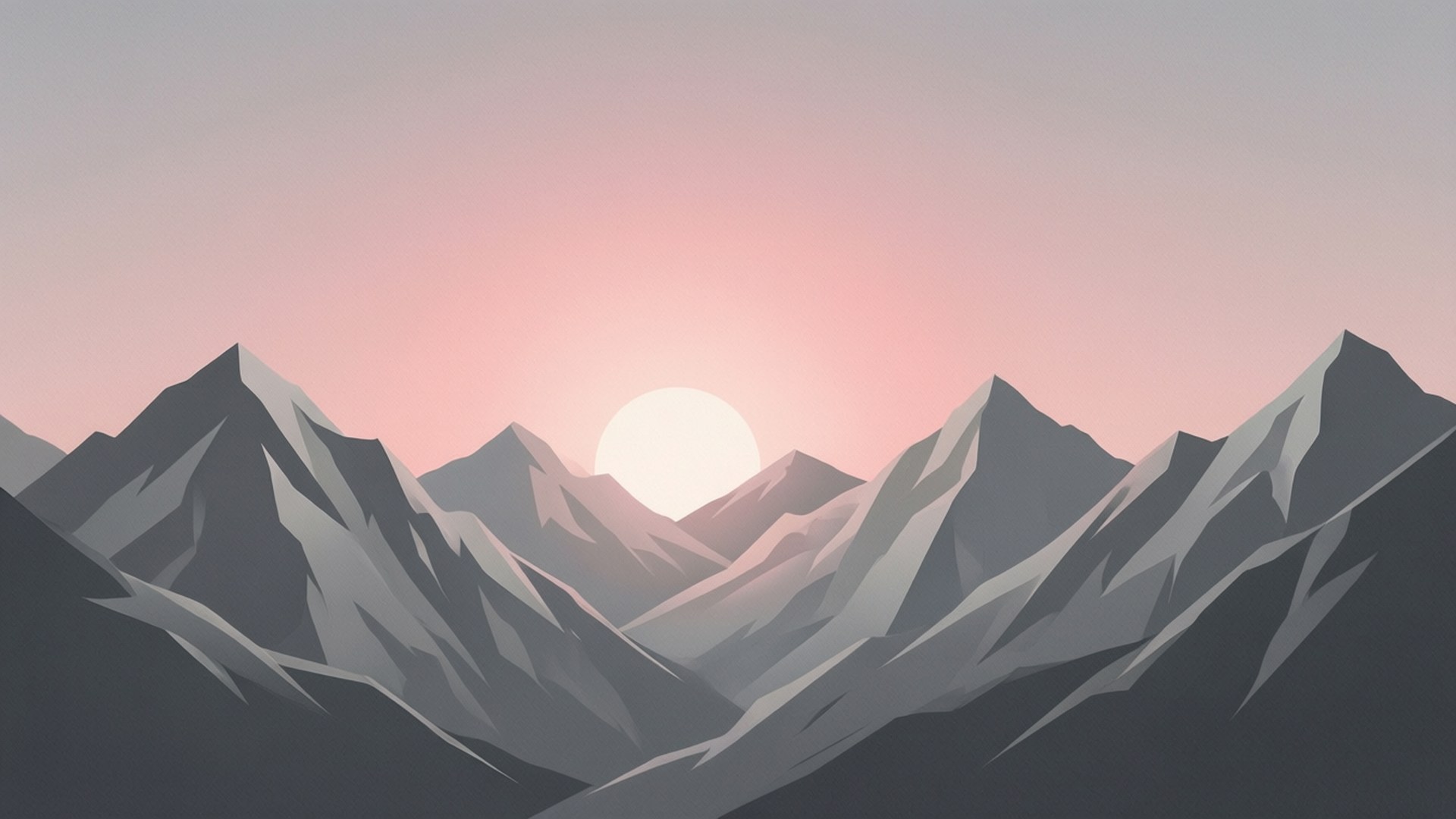 Grå solopgangsbjerge Wallpapers