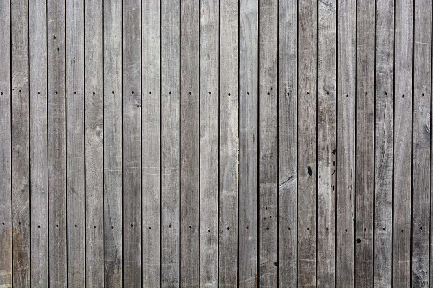Grå træplanker med sømhuller baggrund Wallpapers