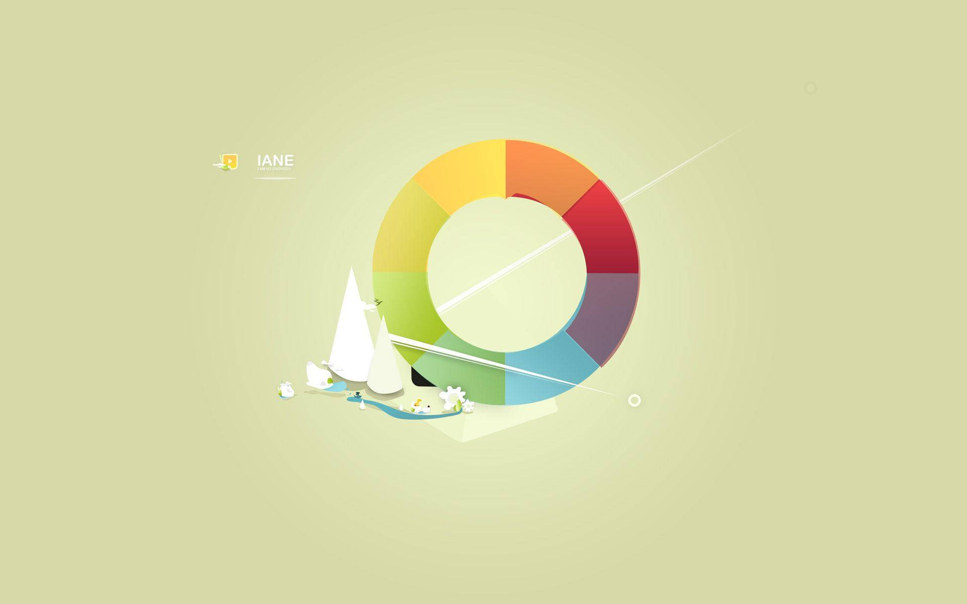 Grafisk design farvehjul Wallpapers