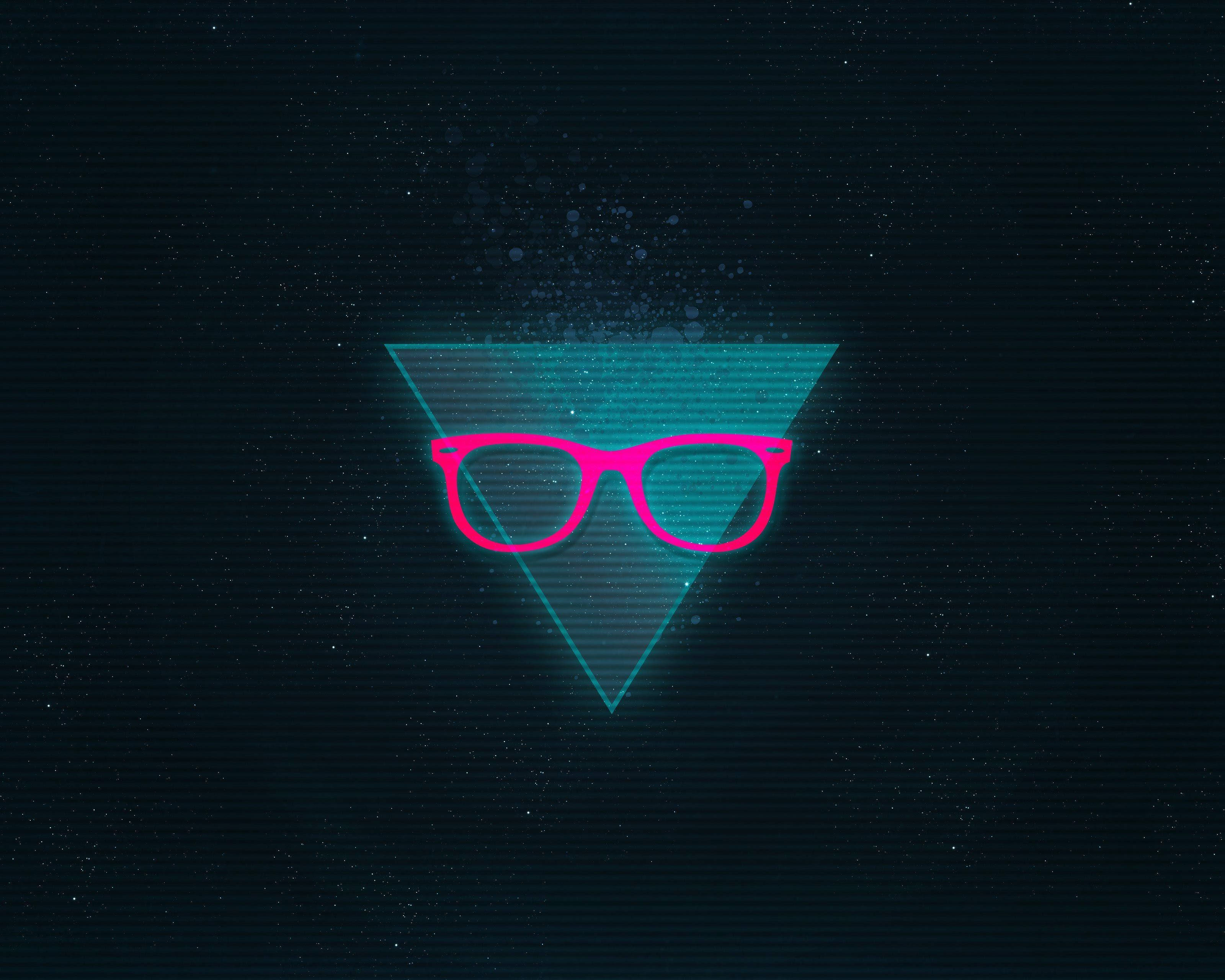 Grafisk Design Groovy Lyserøde Briller Wallpapers