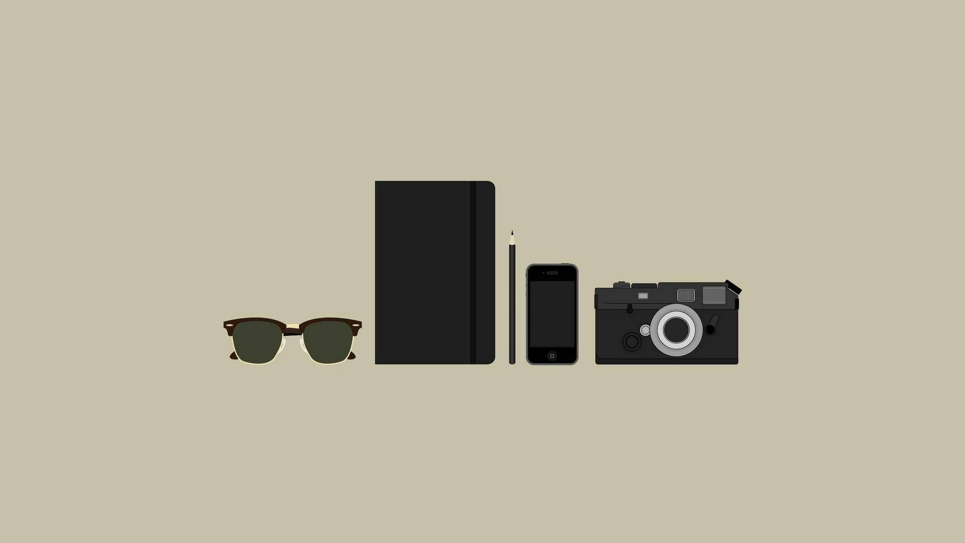 Grafisk design gadgets og solbriller Wallpapers