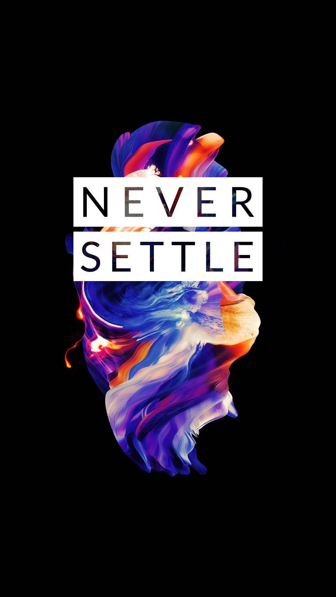 Grafisk Design Never Settle Tekst Wallpapers
