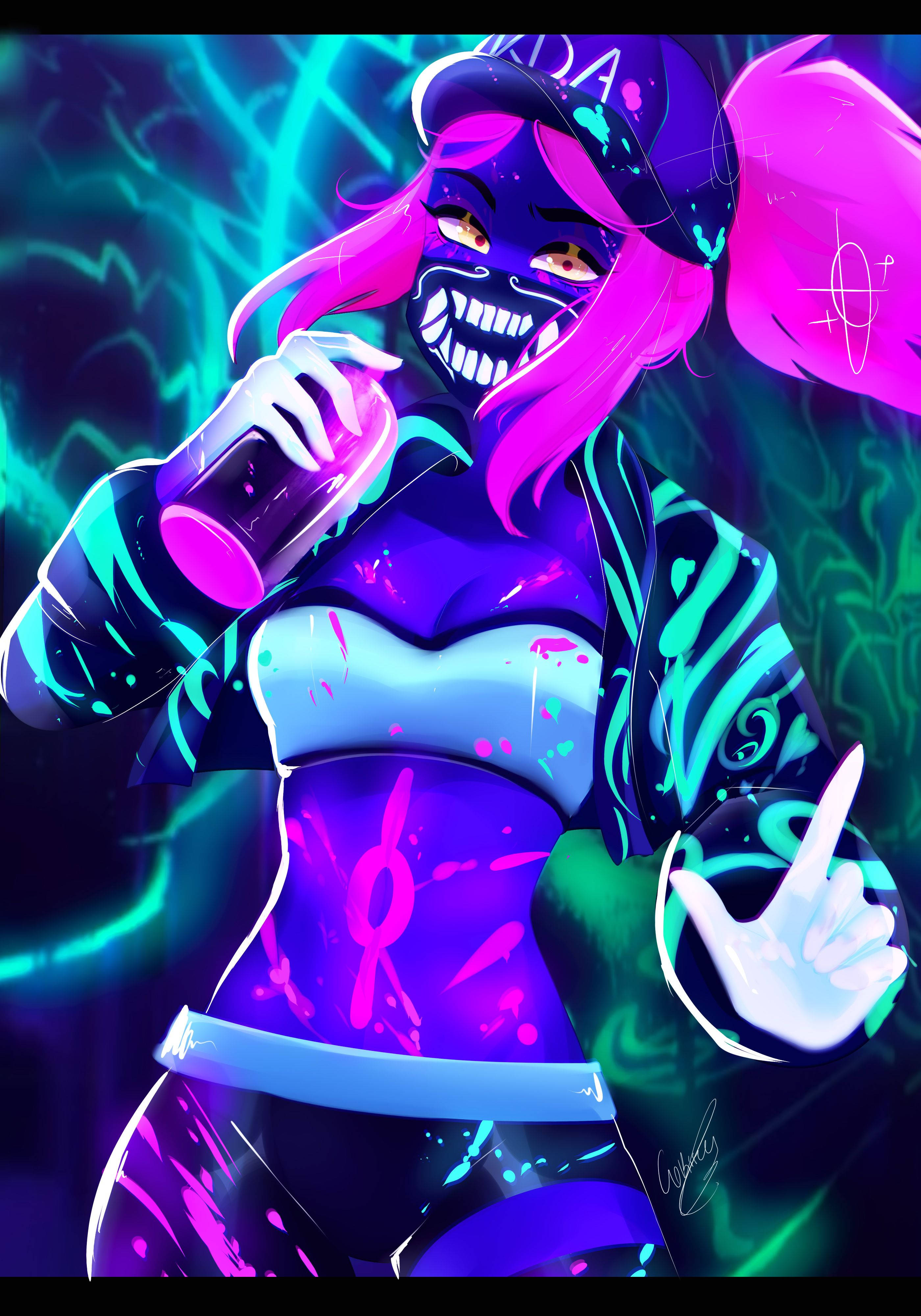 Grafisk kunst LoL KDA Akali Wallpapers