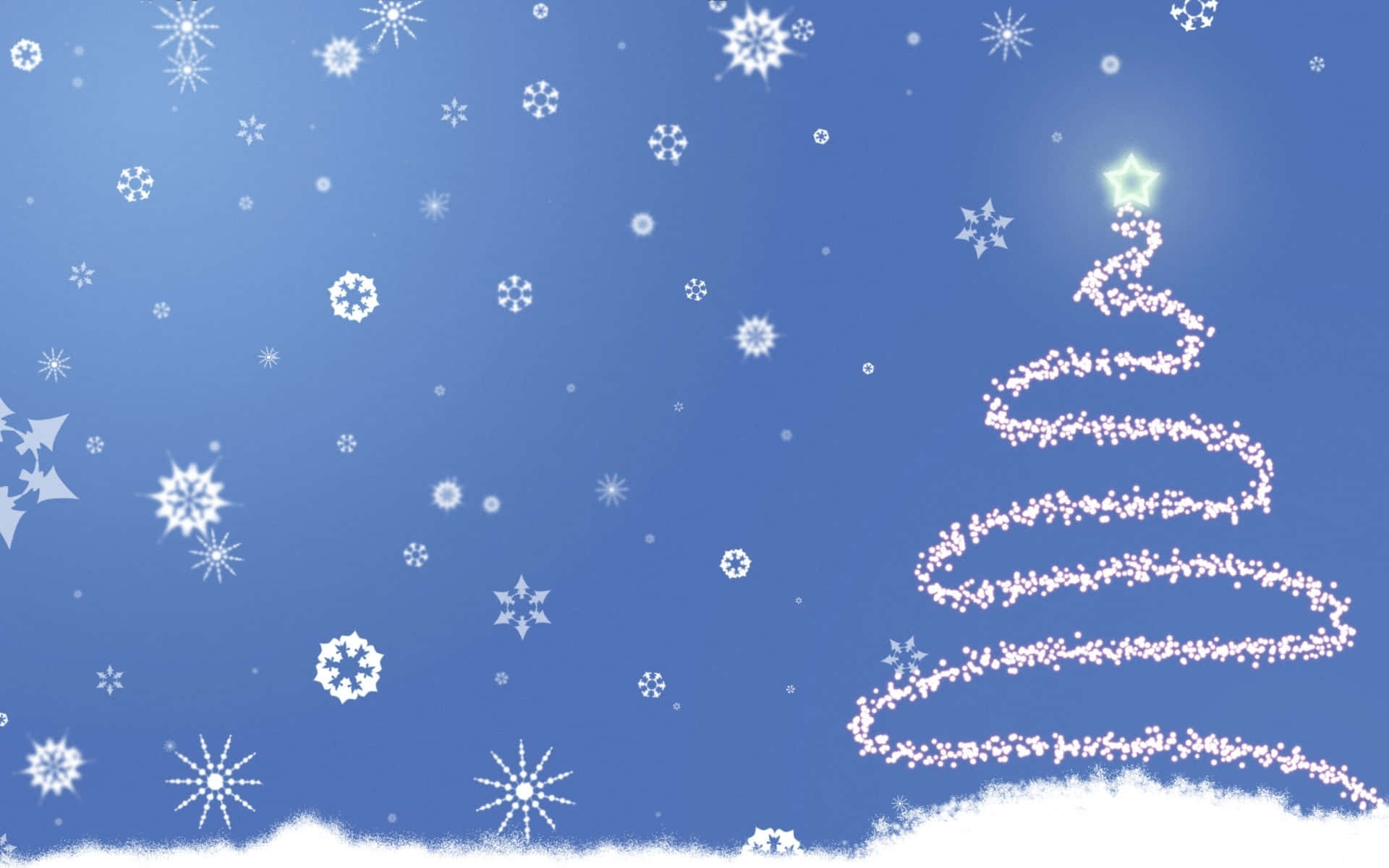 Gratis julebaggrund med faldende sne og juletræ i zigzag Wallpapers