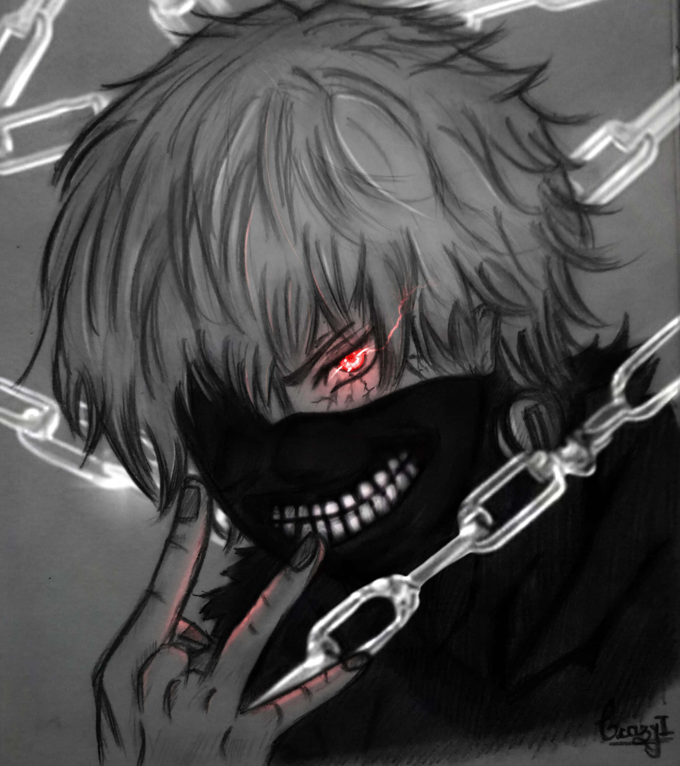 Gråtone Kaneki PFP Wallpapers