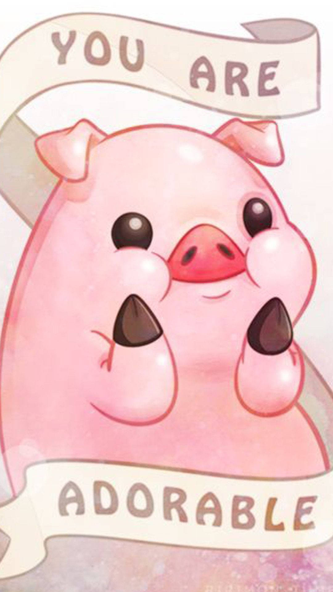 Gravity Falls Waddles Tegneserie Telefon Wallpapers