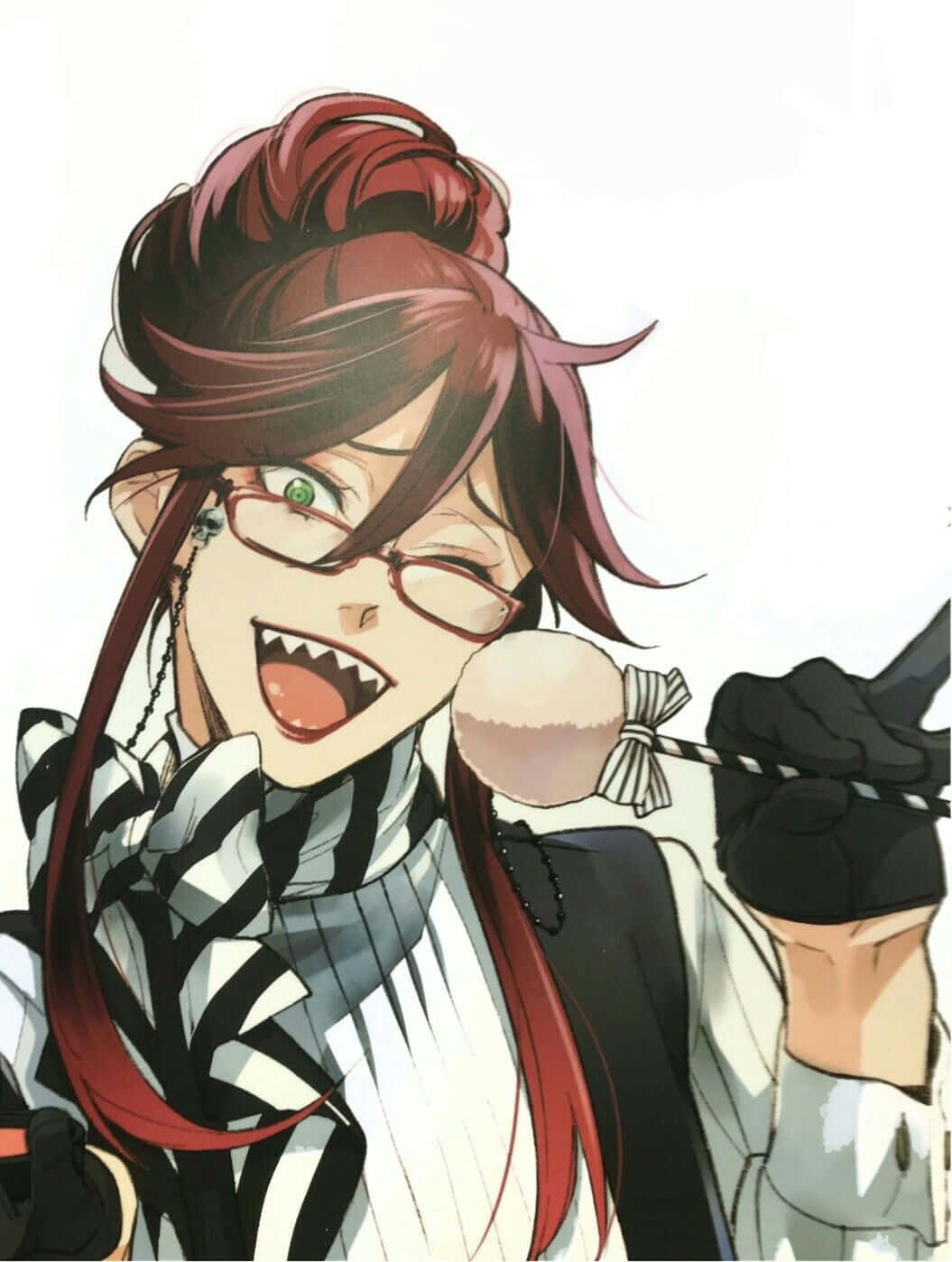 Grell Sutcliff i en farverig og intens positur i en fængslende illustration Wallpapers