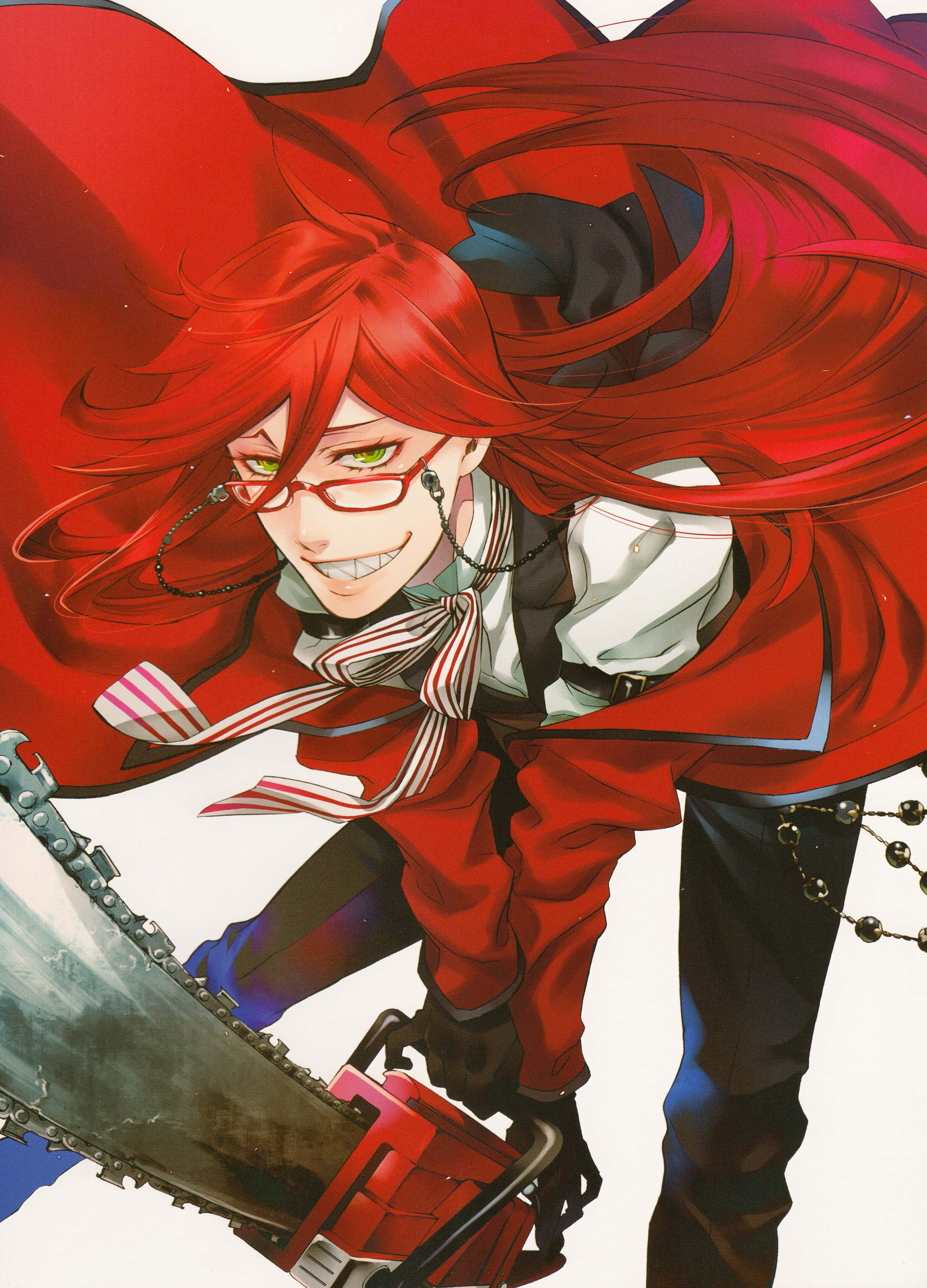 Grell Sutcliff poserer i et imponerende baggrundsbillede Wallpapers