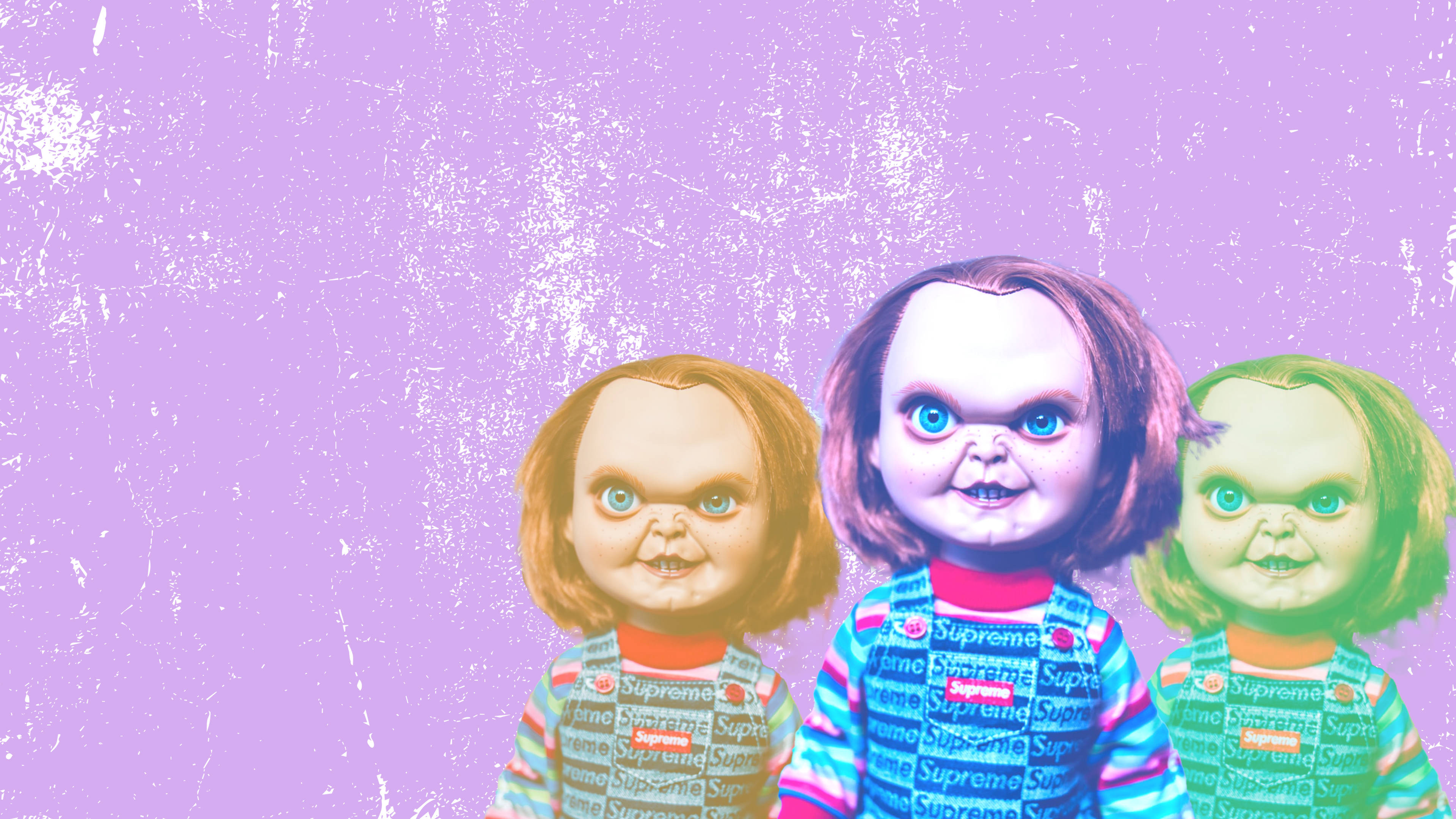 Grim Chucky med blå øjne Wallpapers