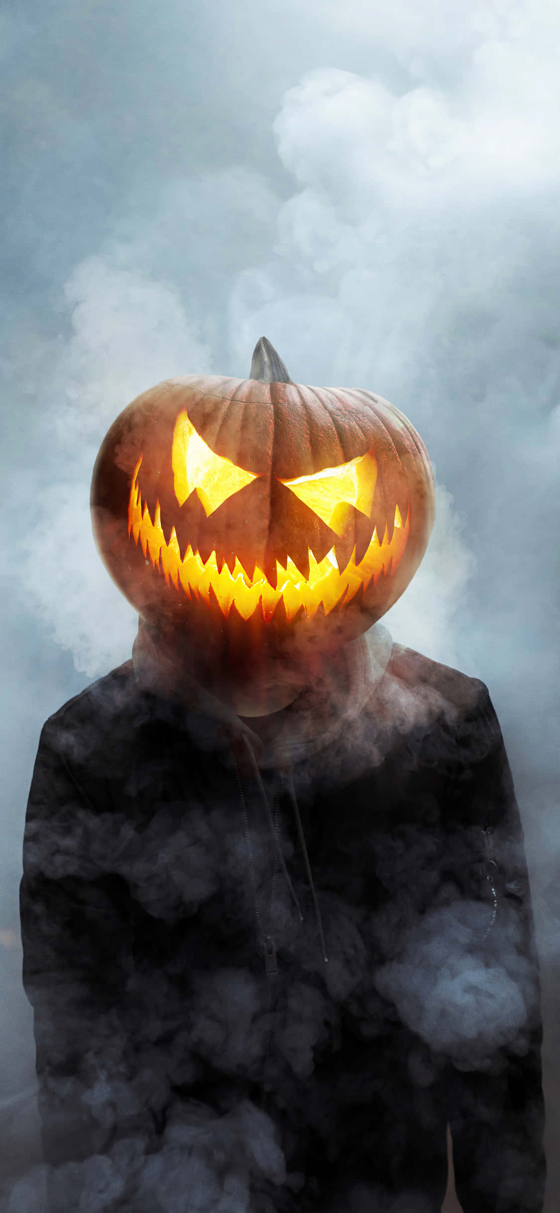 Grinende Jack O'Lantern iPhone Halloween Baggrund Wallpapers