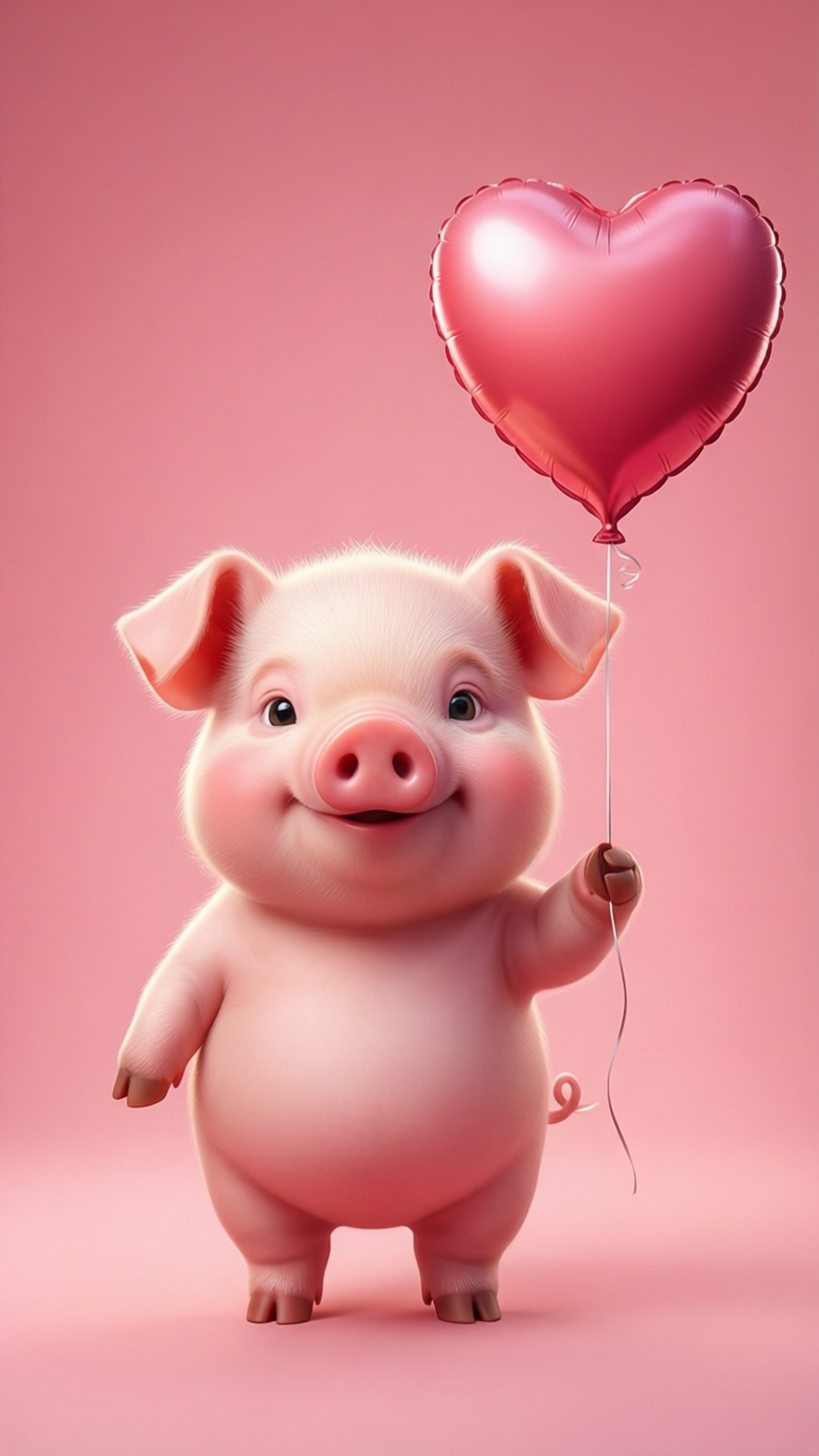 Gris med hjerteballon Wallpapers