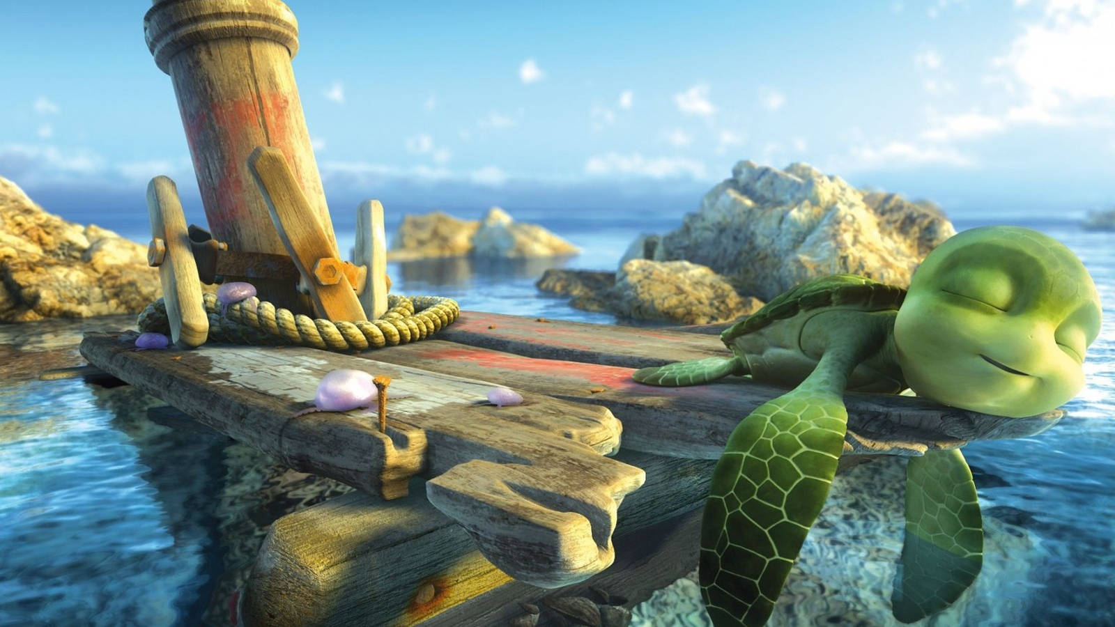 Grøn cool skildpadde Wallpapers