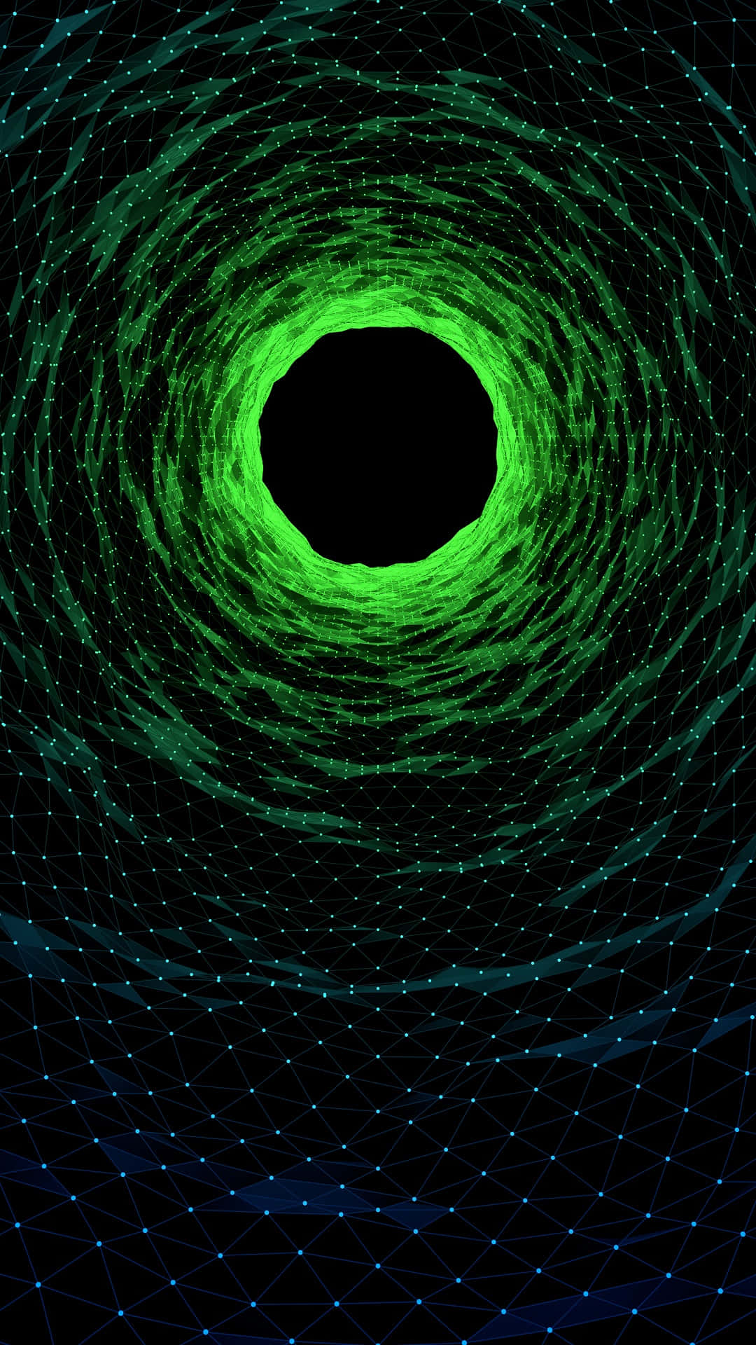 Grøn Hul Pixel 3xl OLED Baggrund Wallpapers