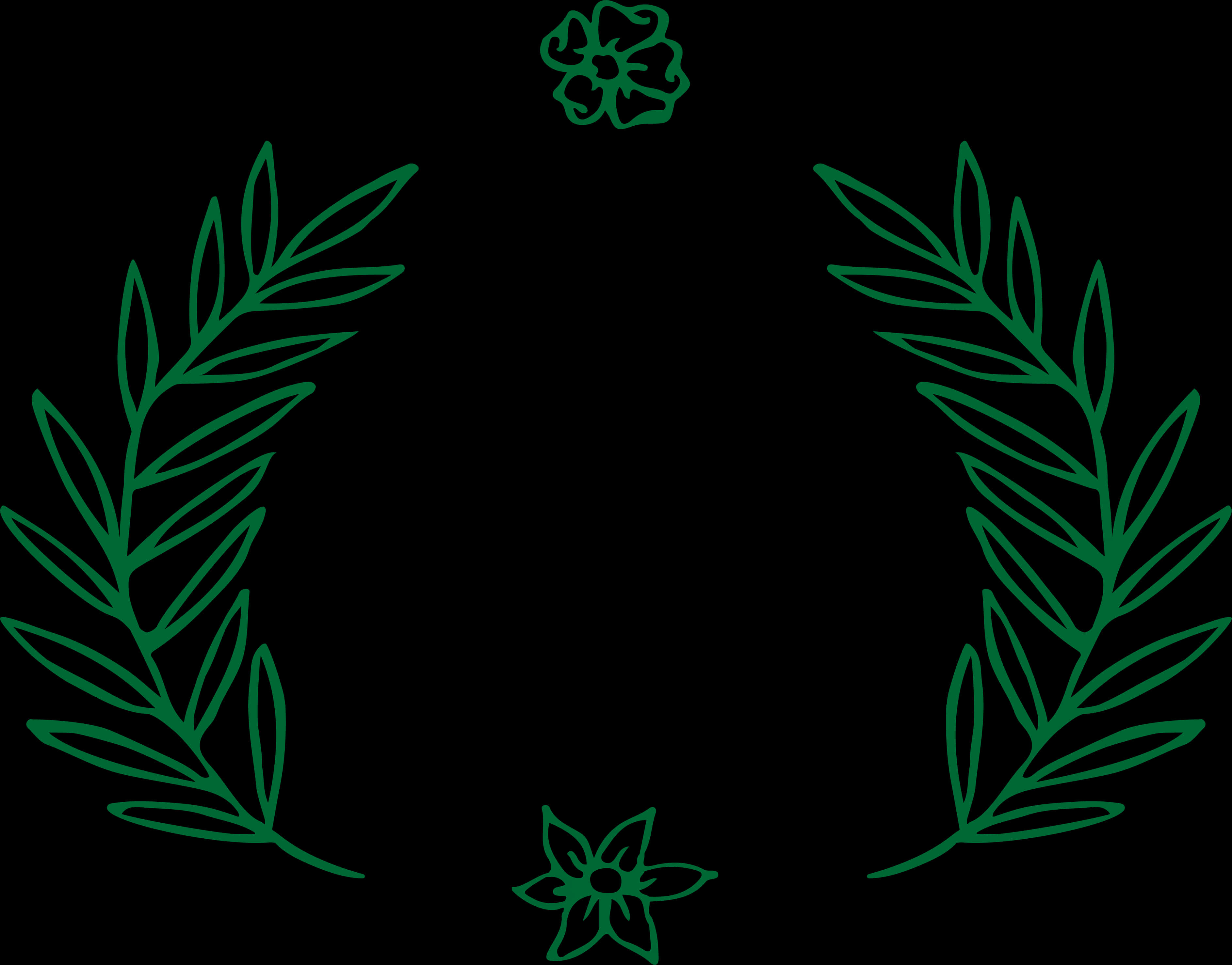 Grøn laurbærkransramme Wallpapers