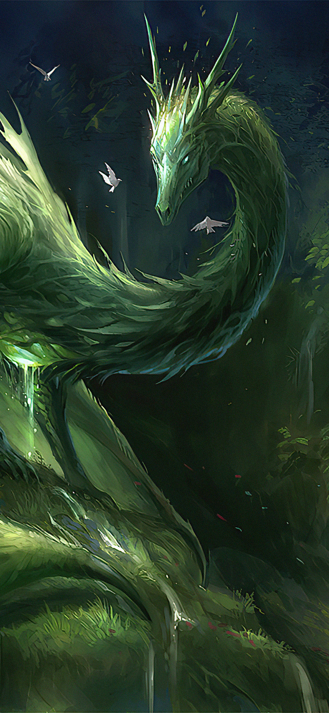 Grøn Naturdrage Wallpapers