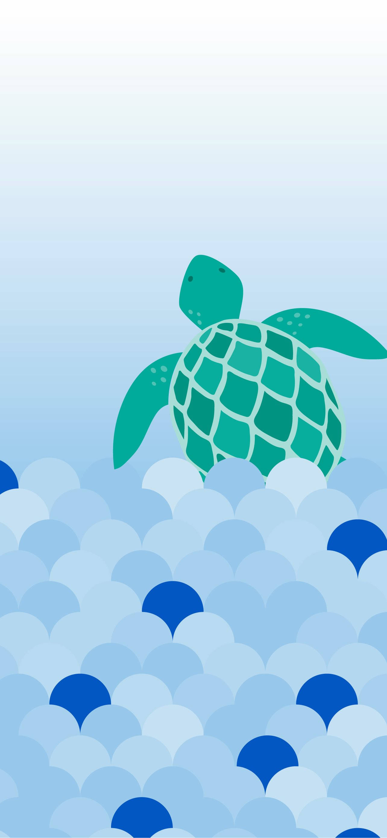 Grøn sød skildpadde kunst Wallpapers
