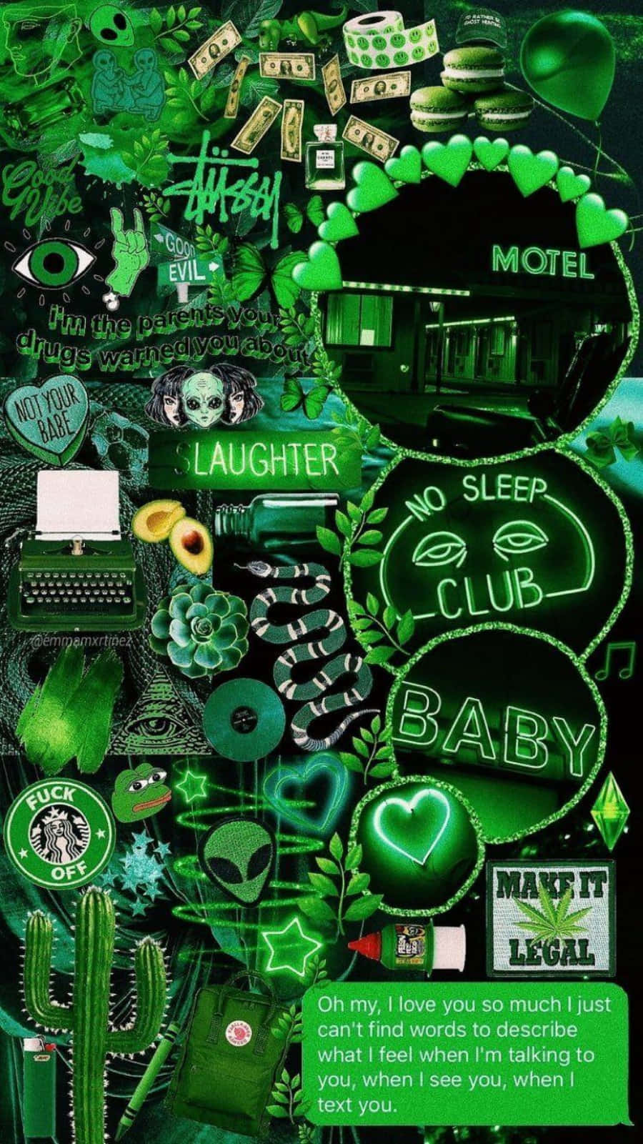 Grøn æstetisk kunstbillede Wallpapers