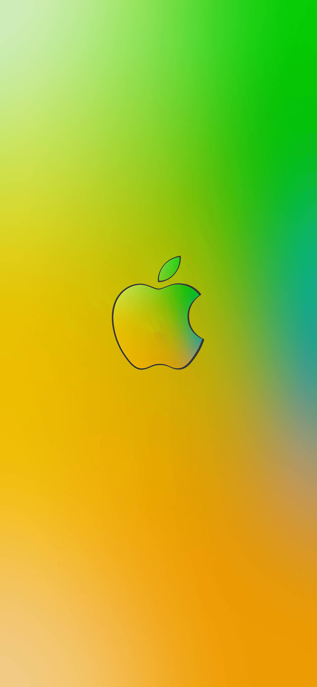 Grønlig gul Apple-logo iPhone Wallpapers