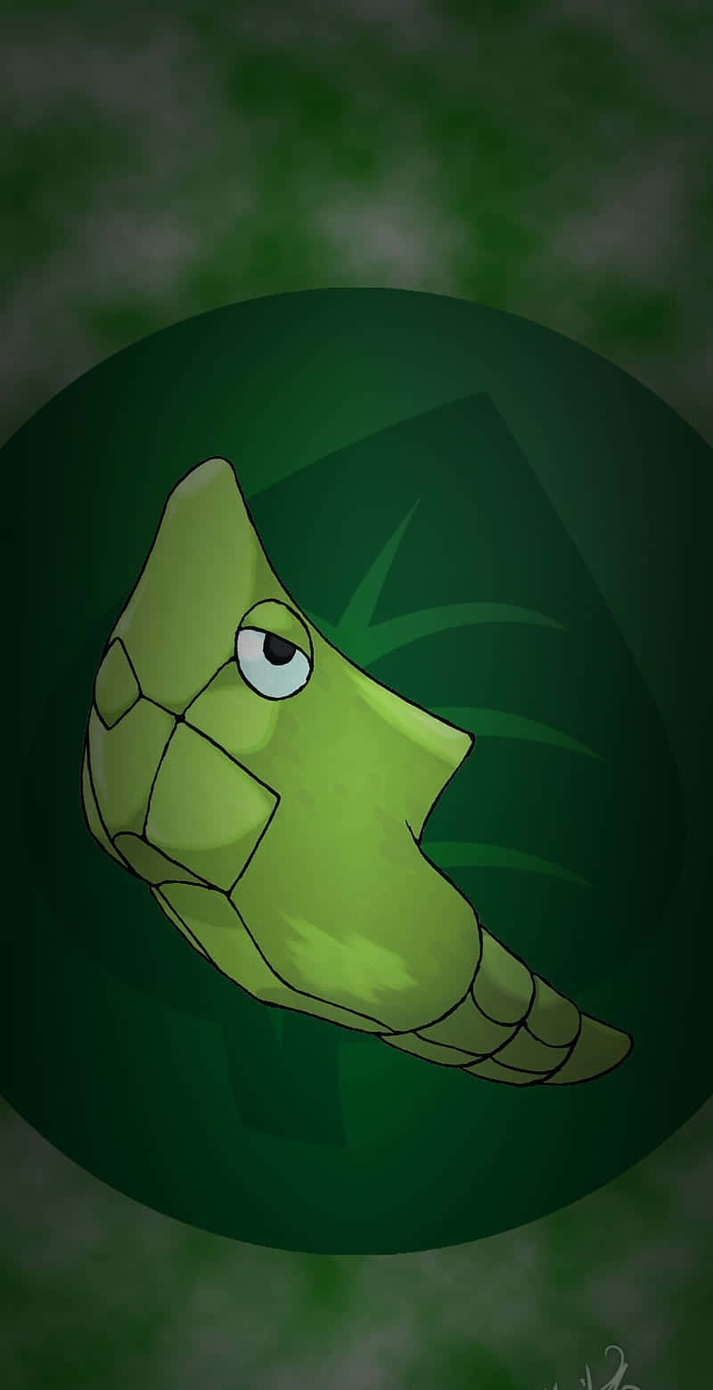 Grønt blad med Metapod-telefon Wallpapers