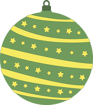Grønt julepynt med stjerner Wallpapers