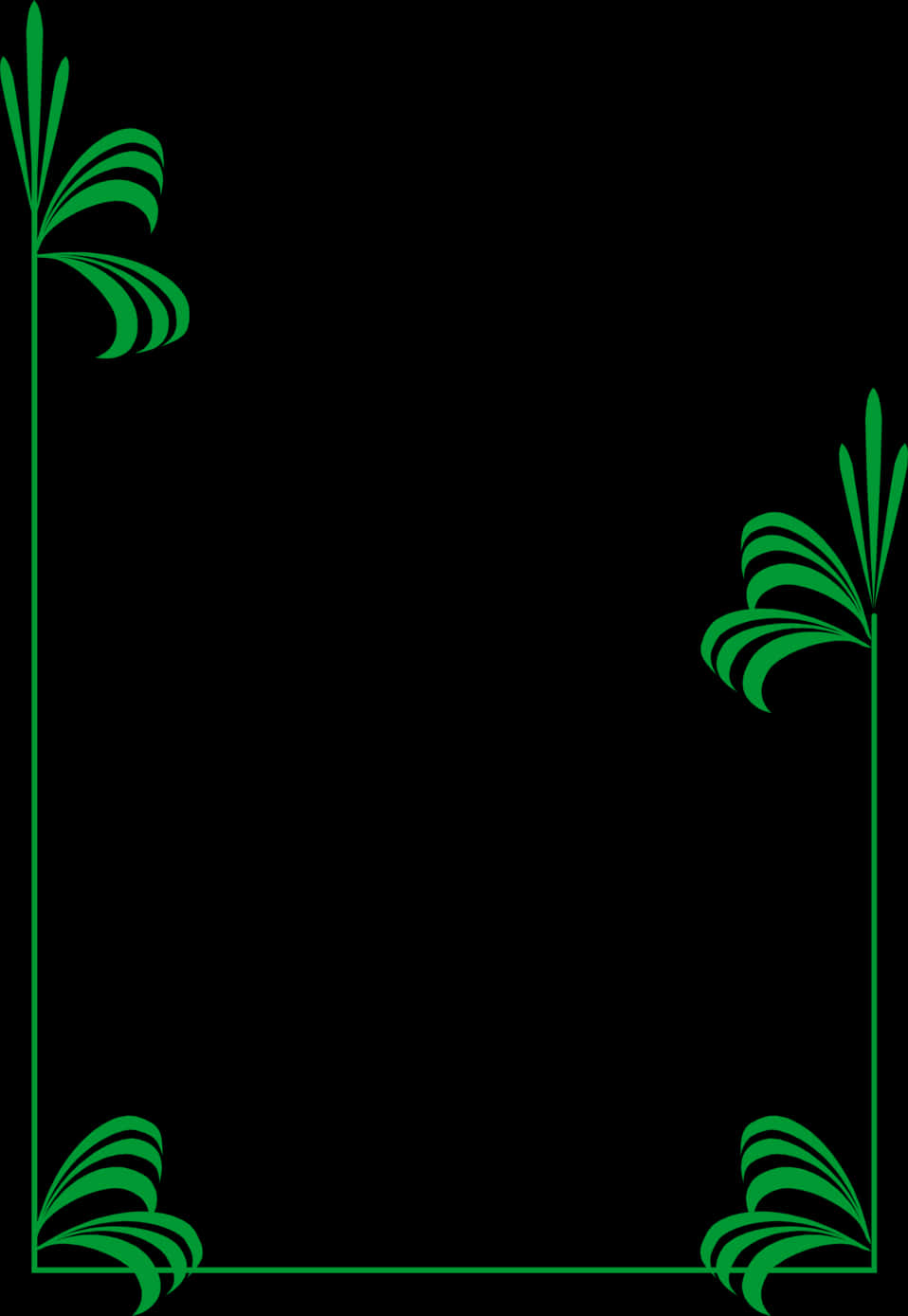 Grønt palmekantdesign Wallpapers