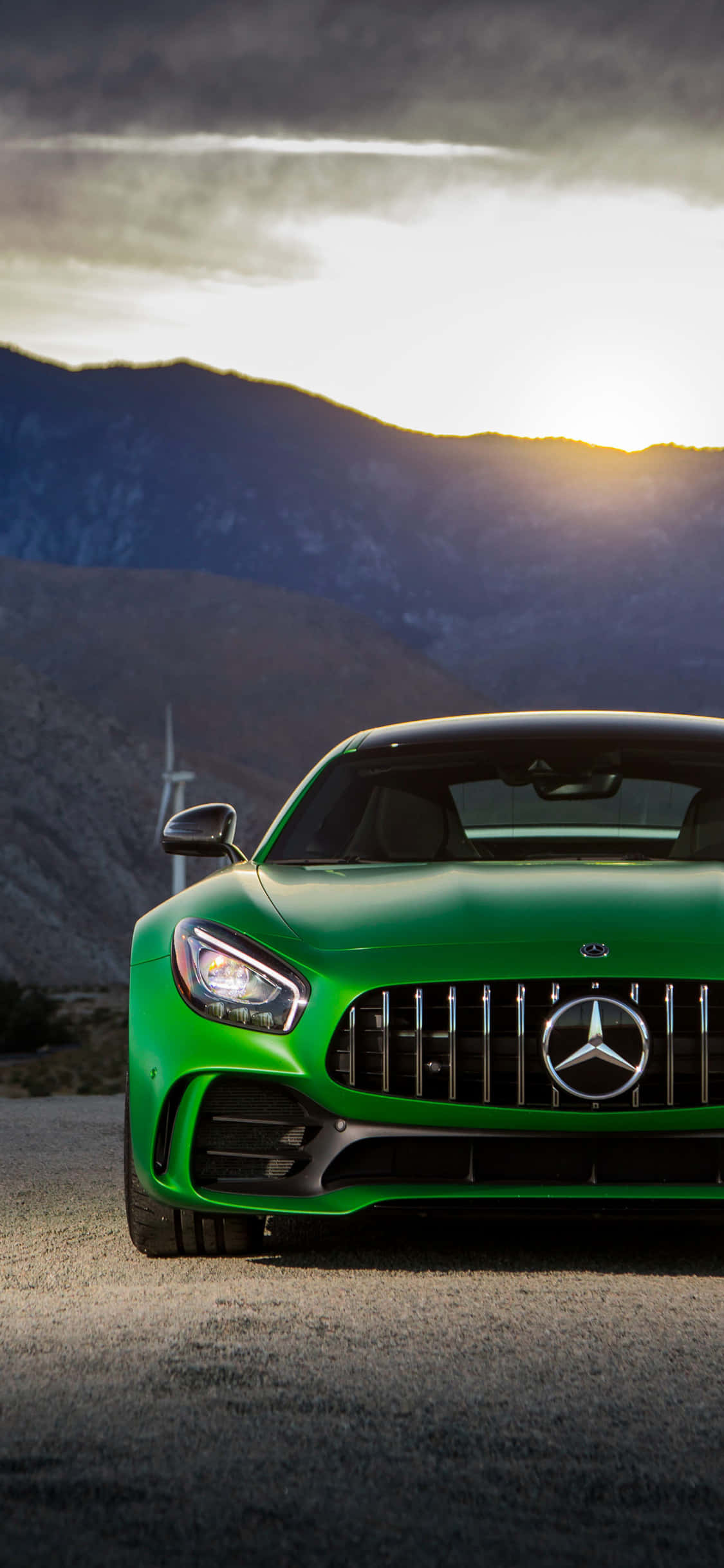 Grøn 2018 GT R iPhone Xs Mercedes Amg baggrund Wallpapers