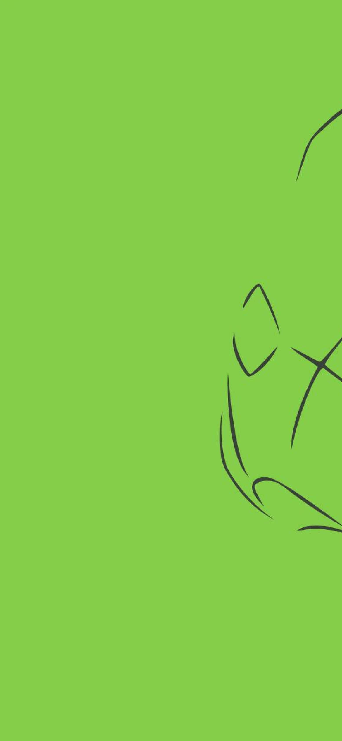 Grøn Æstetisk Minimalistisk Metapod Telefon Wallpapers