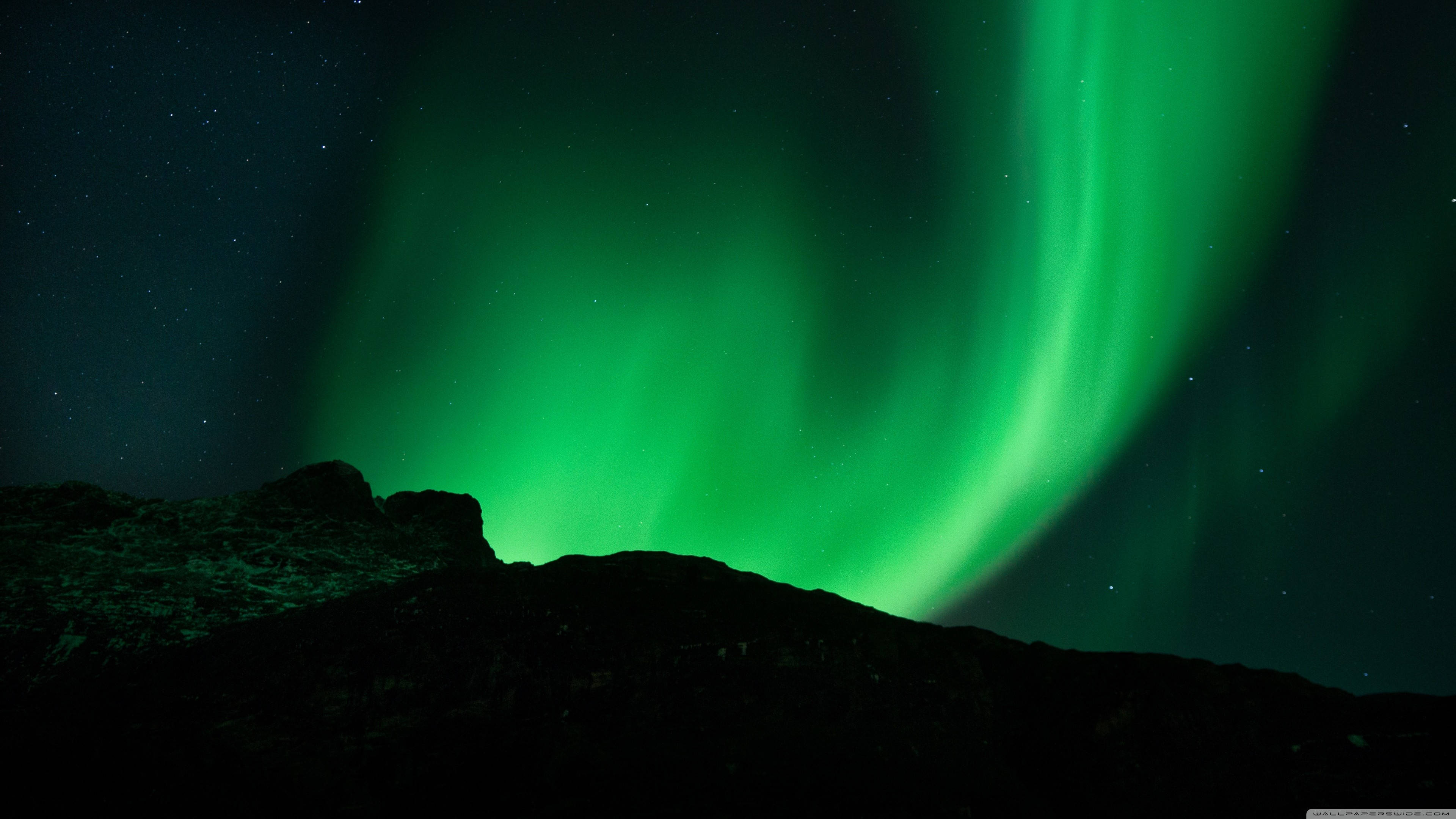 Grøn himmel nordlys Wallpapers