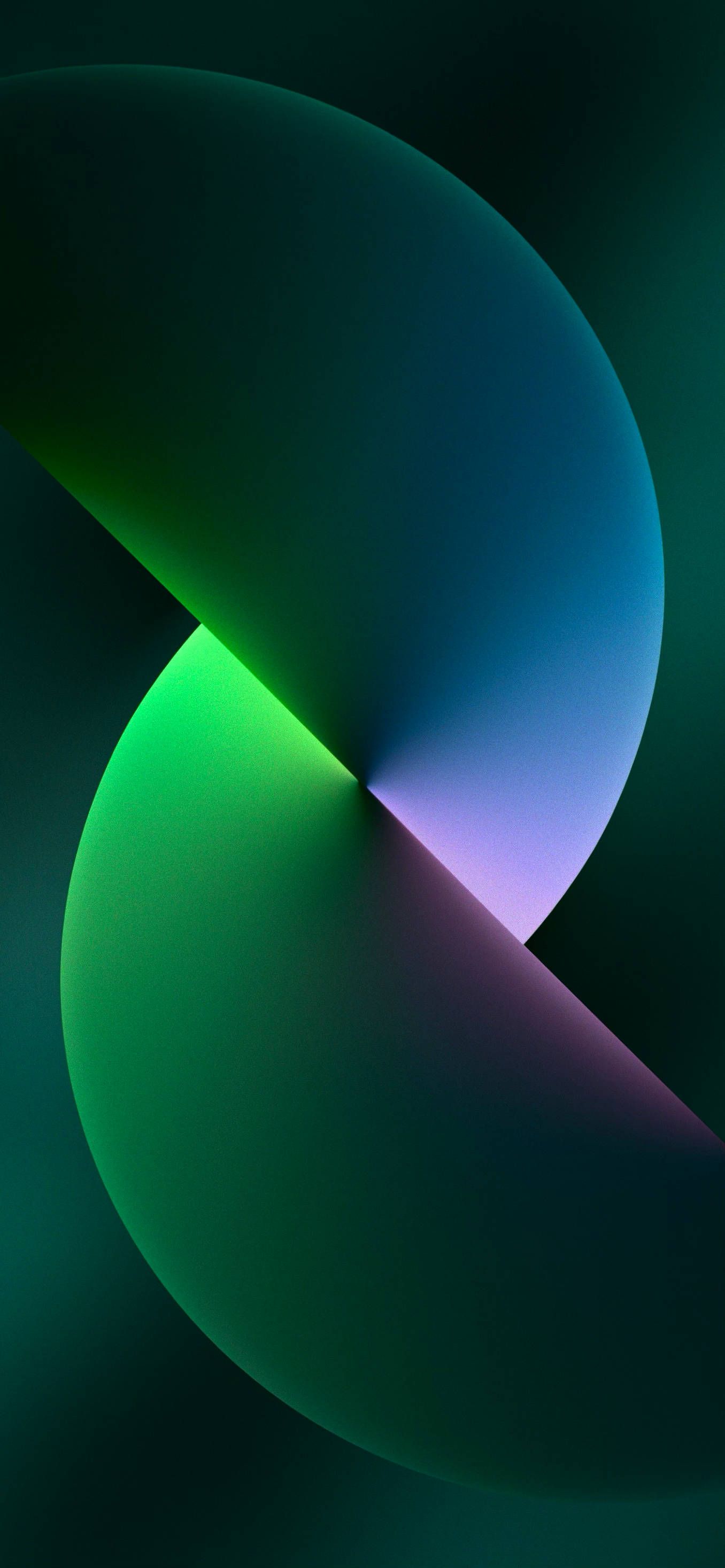 Grøn iPhone med kunstnerisk sfære-baggrund Wallpapers