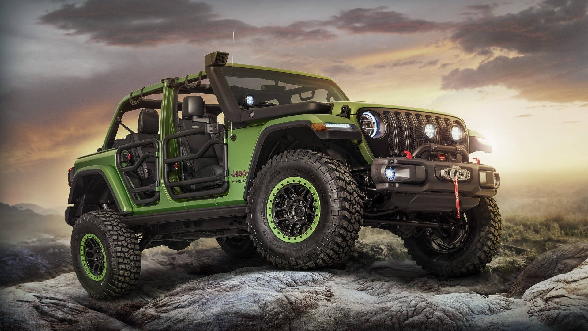 Grøn Thar 4K Jeep — Æstetisk Wallpapers