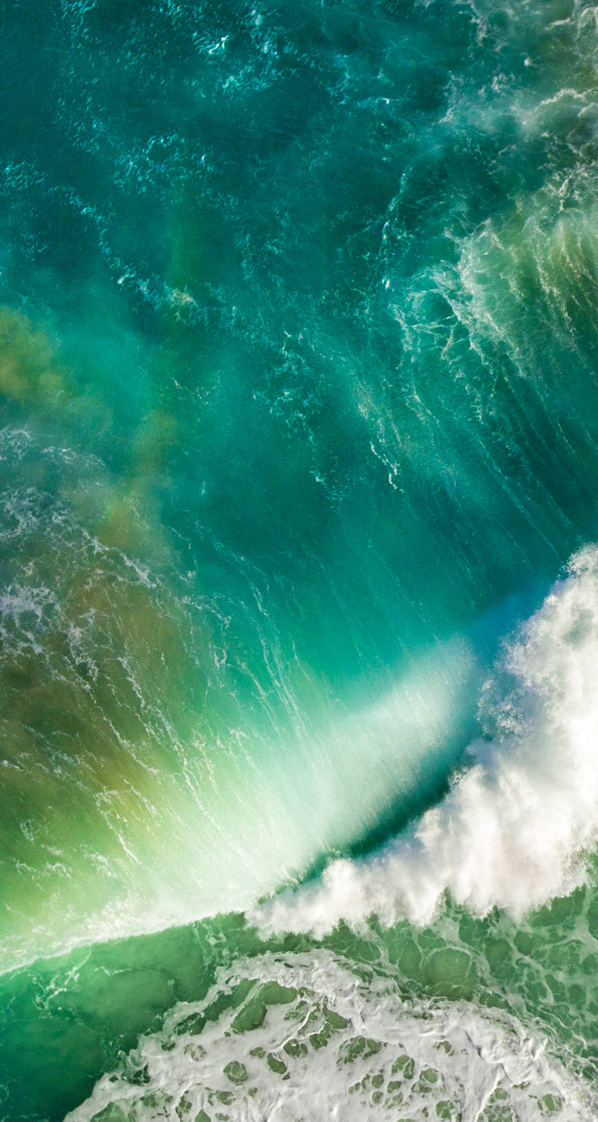 Grønne havets bølger iPhone iOS 10 Wallpapers