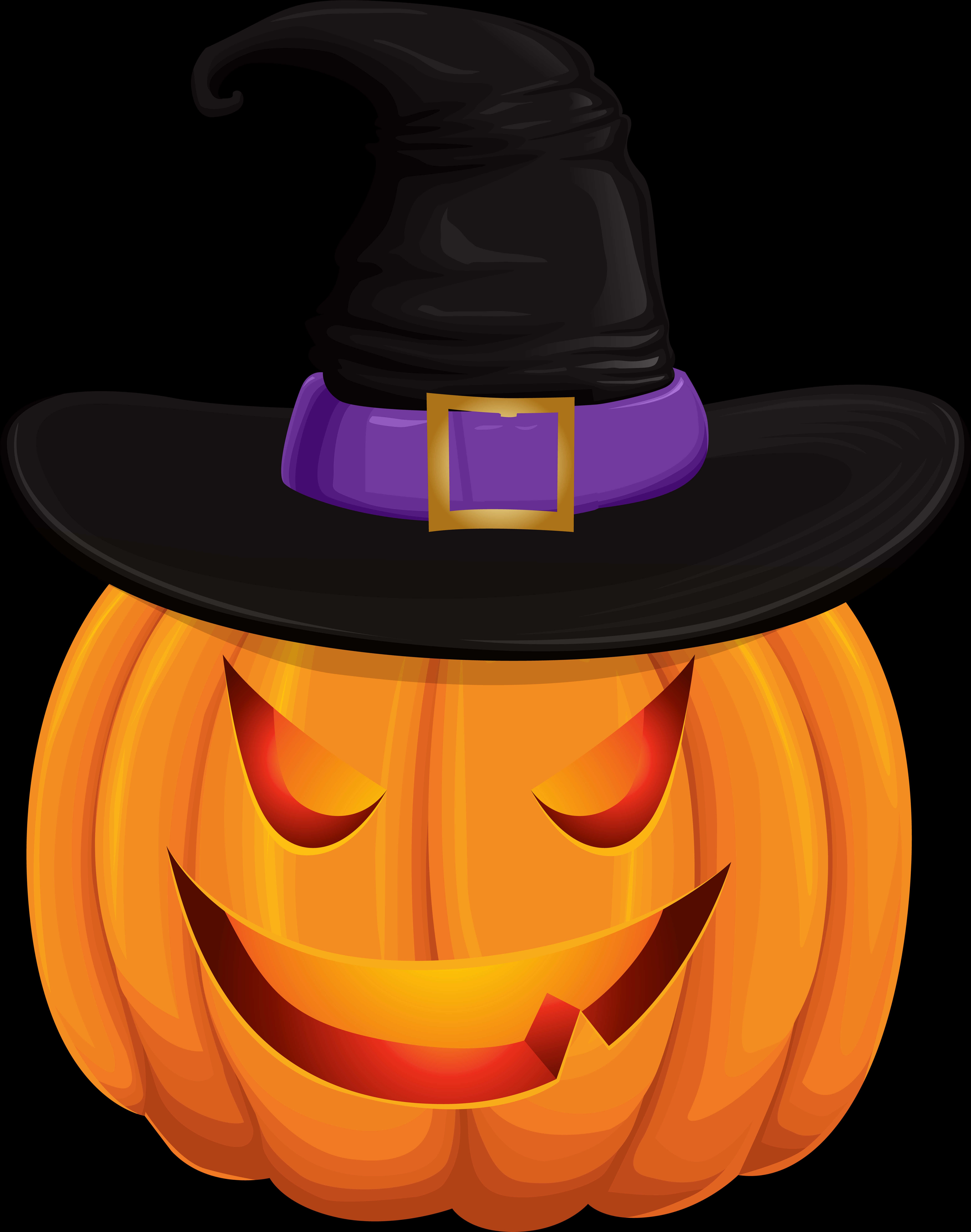 Græskar med heksehat til Halloween Wallpapers