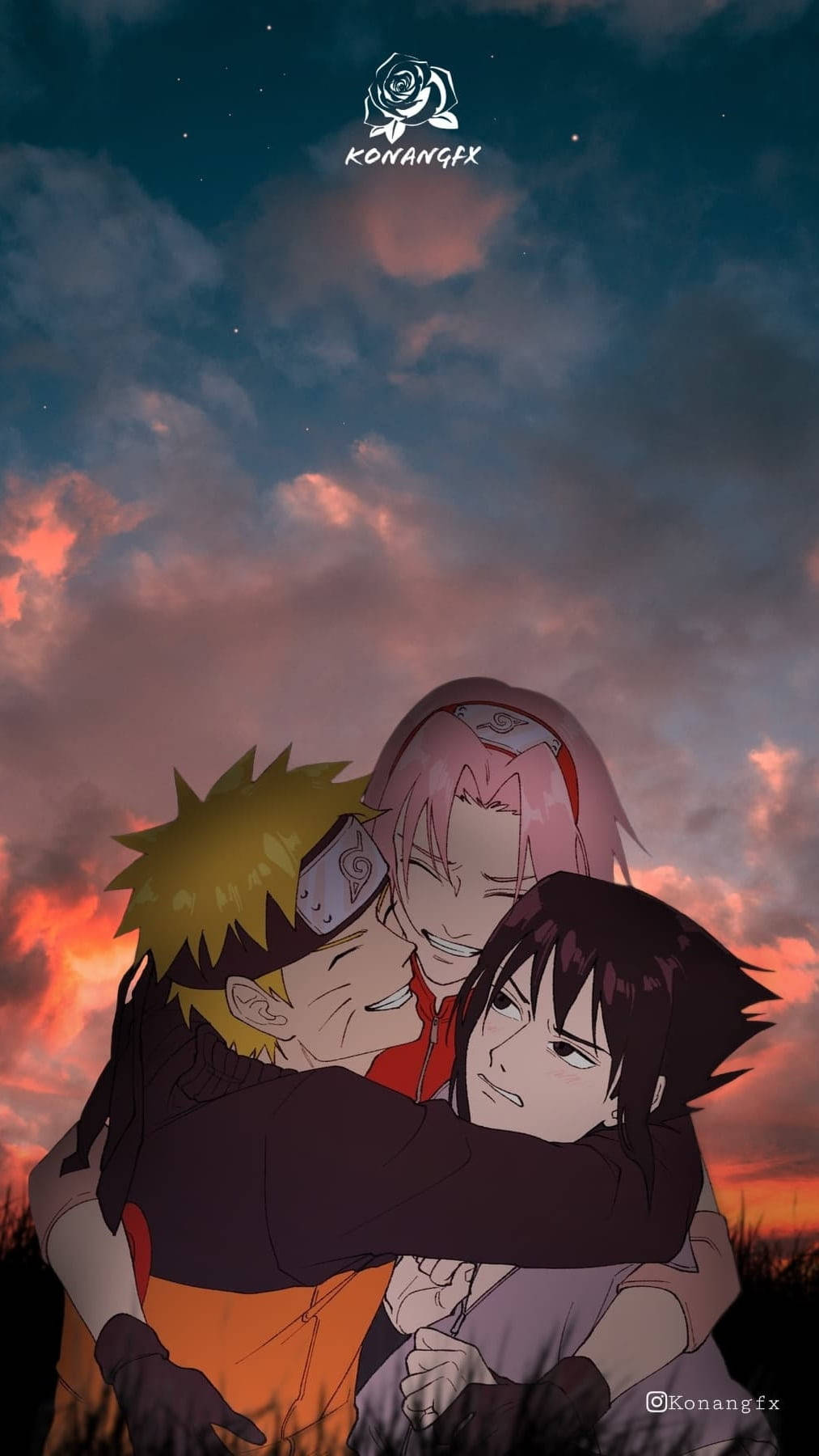 Gruppekram Team 7 Naruto iPhone Wallpapers
