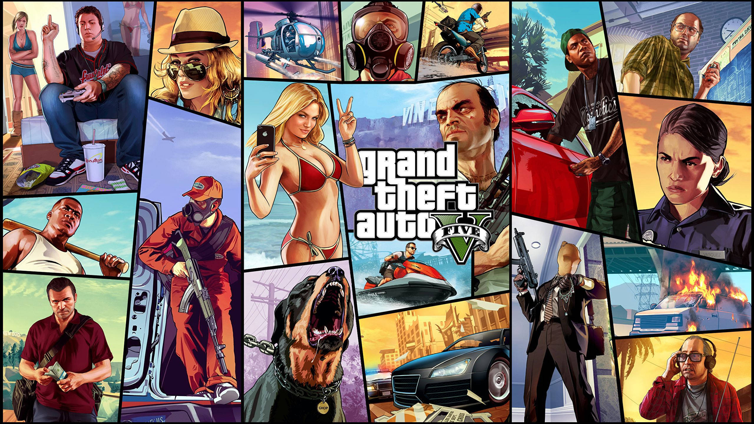 GTA 5 2560x1440 Flisekollage Wallpapers
