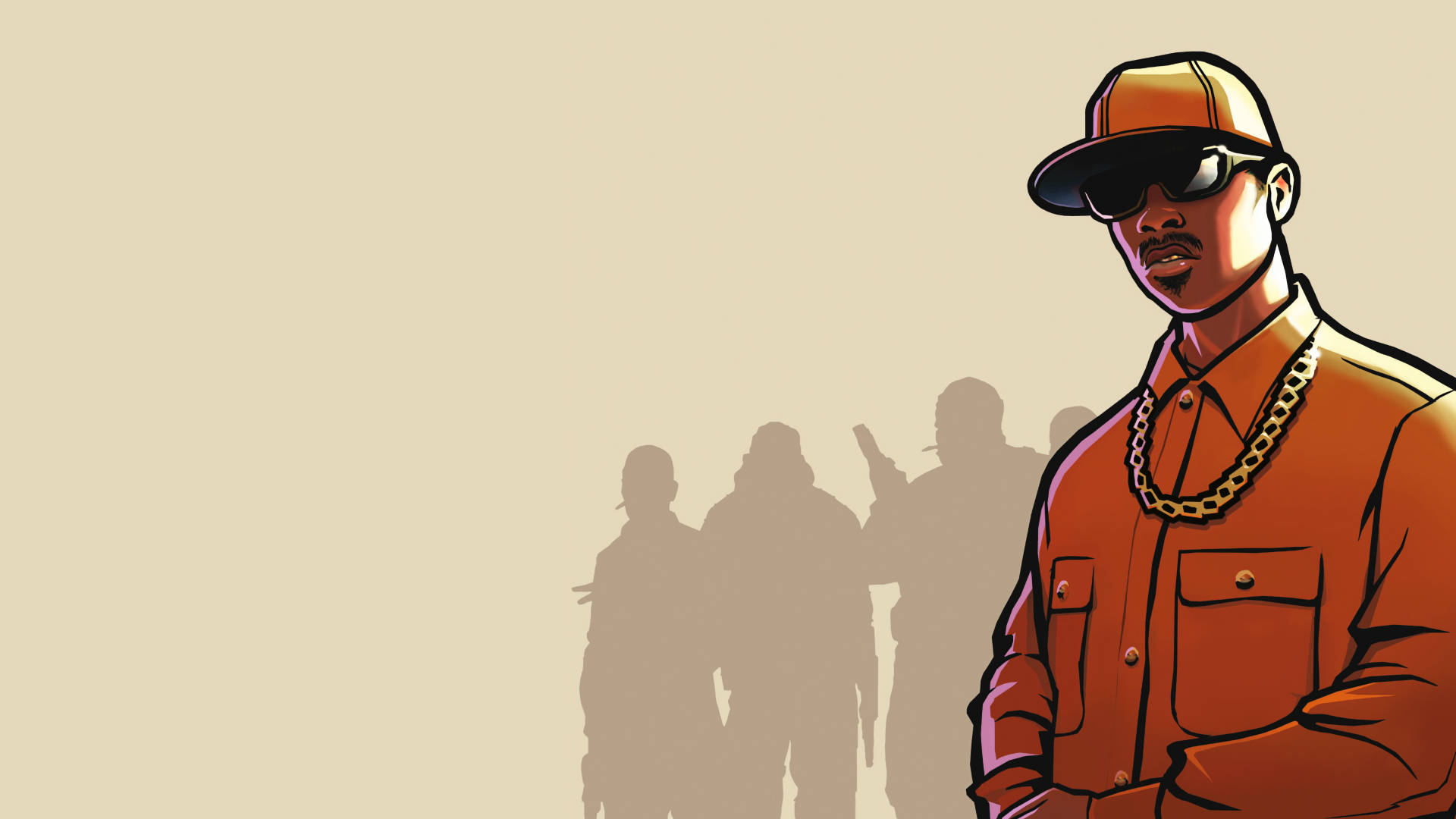 GTA SA 4K Sort mand i orange Wallpapers