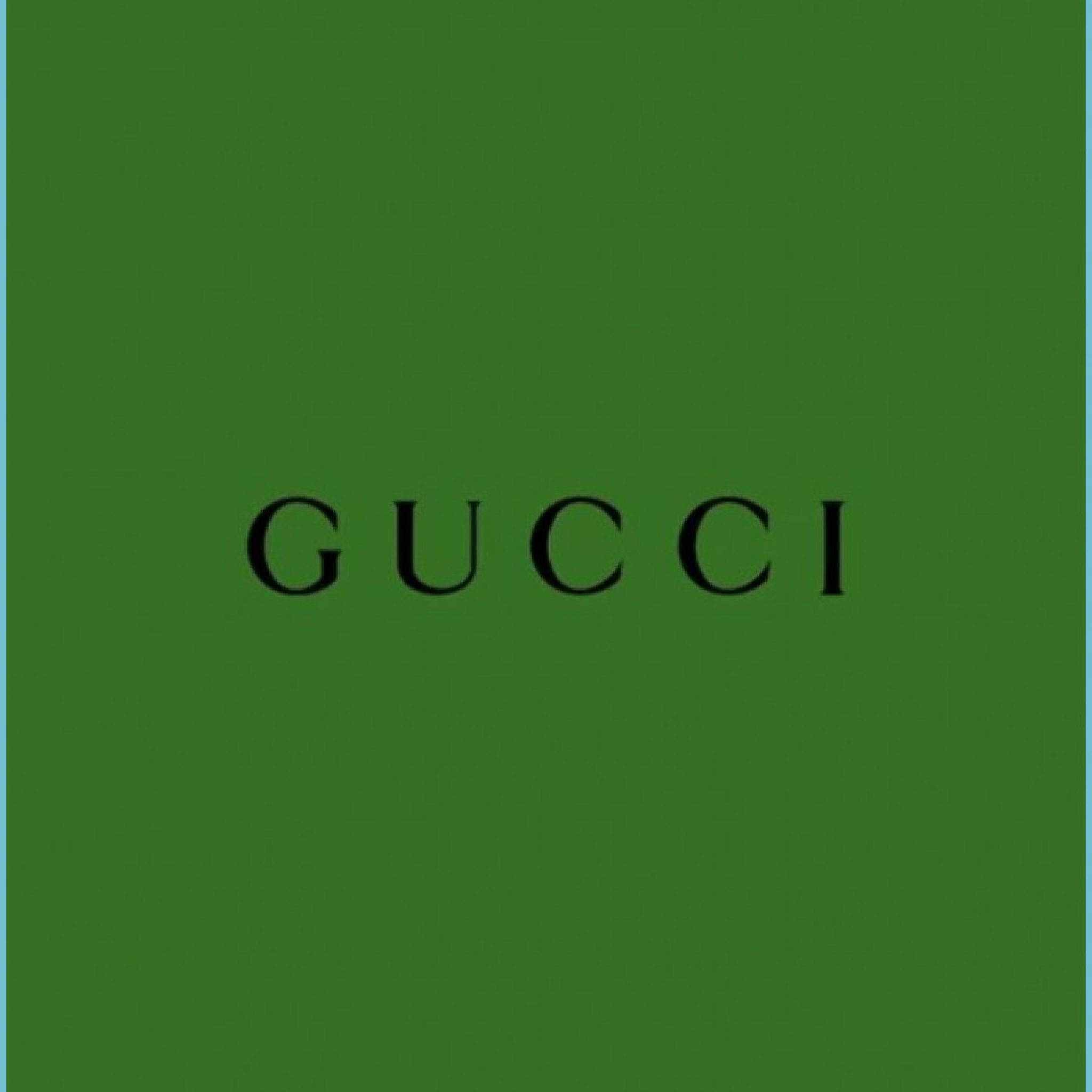 Gucci Ensfarvet Grøn Wallpapers