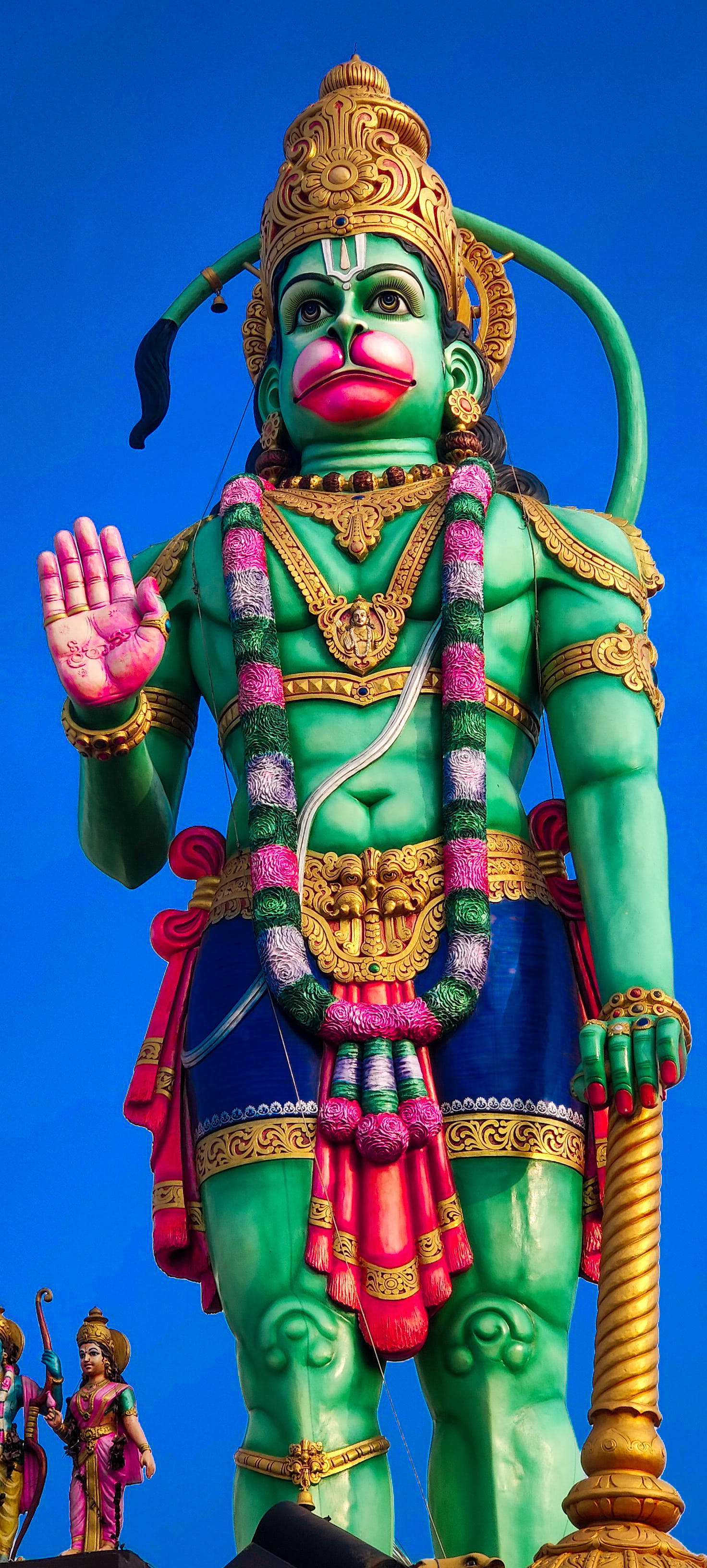 Gud Hanuman Kæmpe Grøn Statue Wallpapers