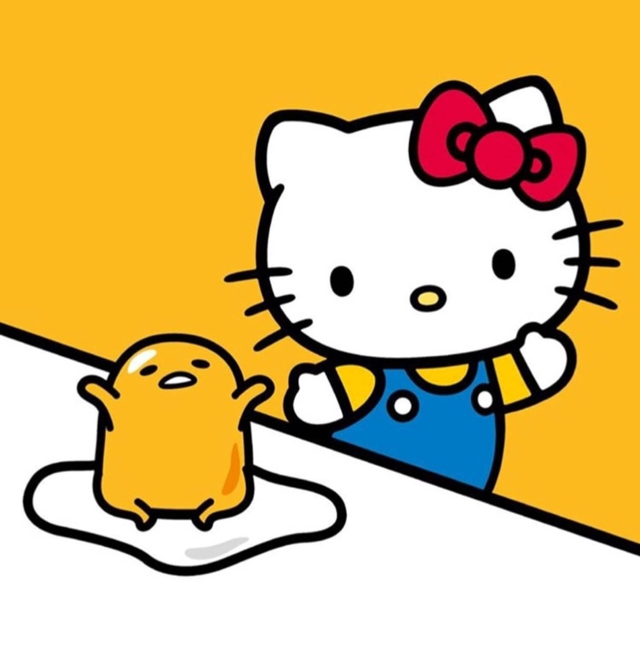 Gudetama og Hello Kitty PFP Wallpapers