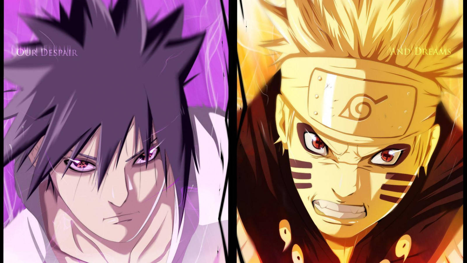 Gudetilstand Naruto og Sasuke Wallpapers