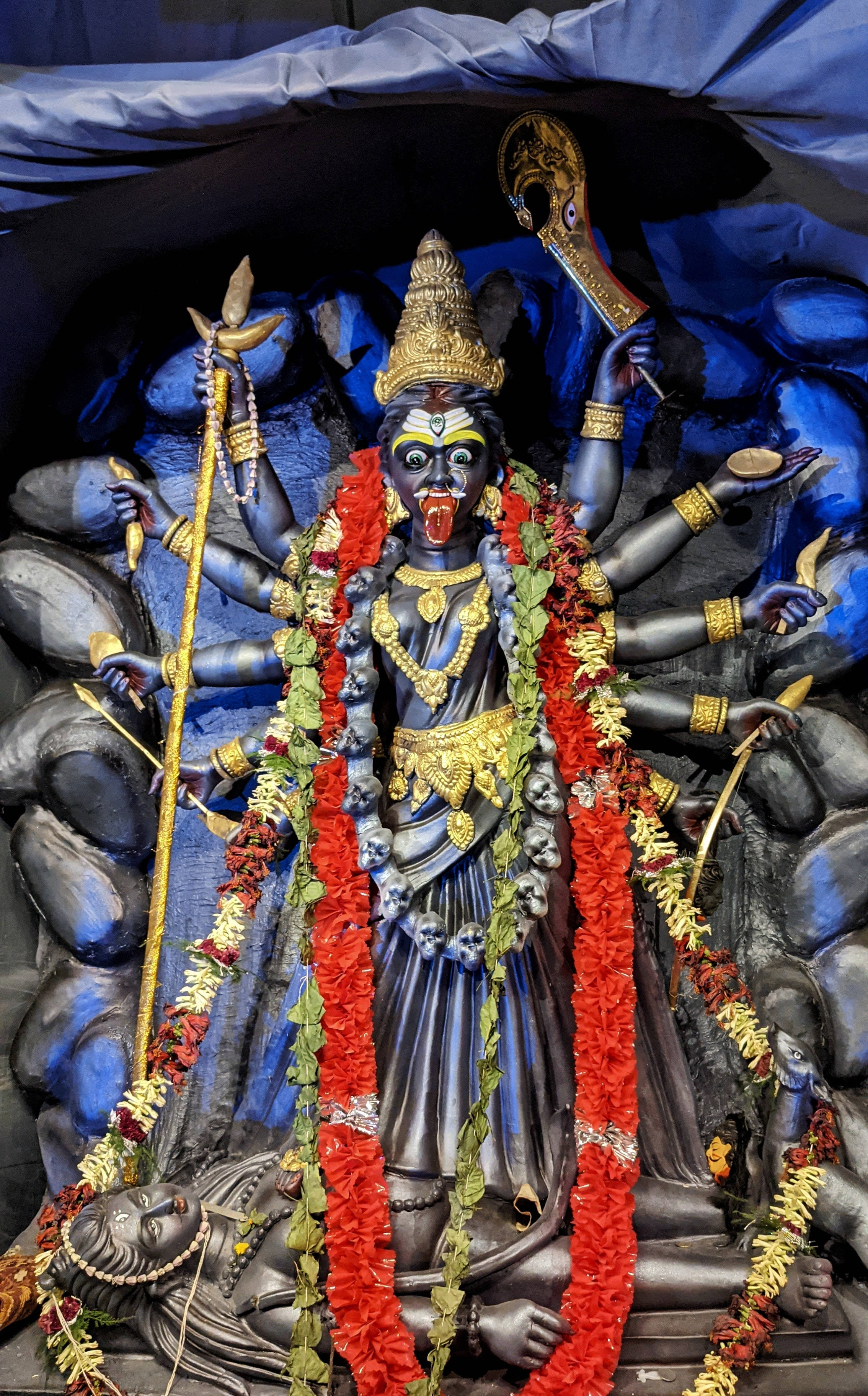Gudinde Kali Rød Guirlande Wallpapers