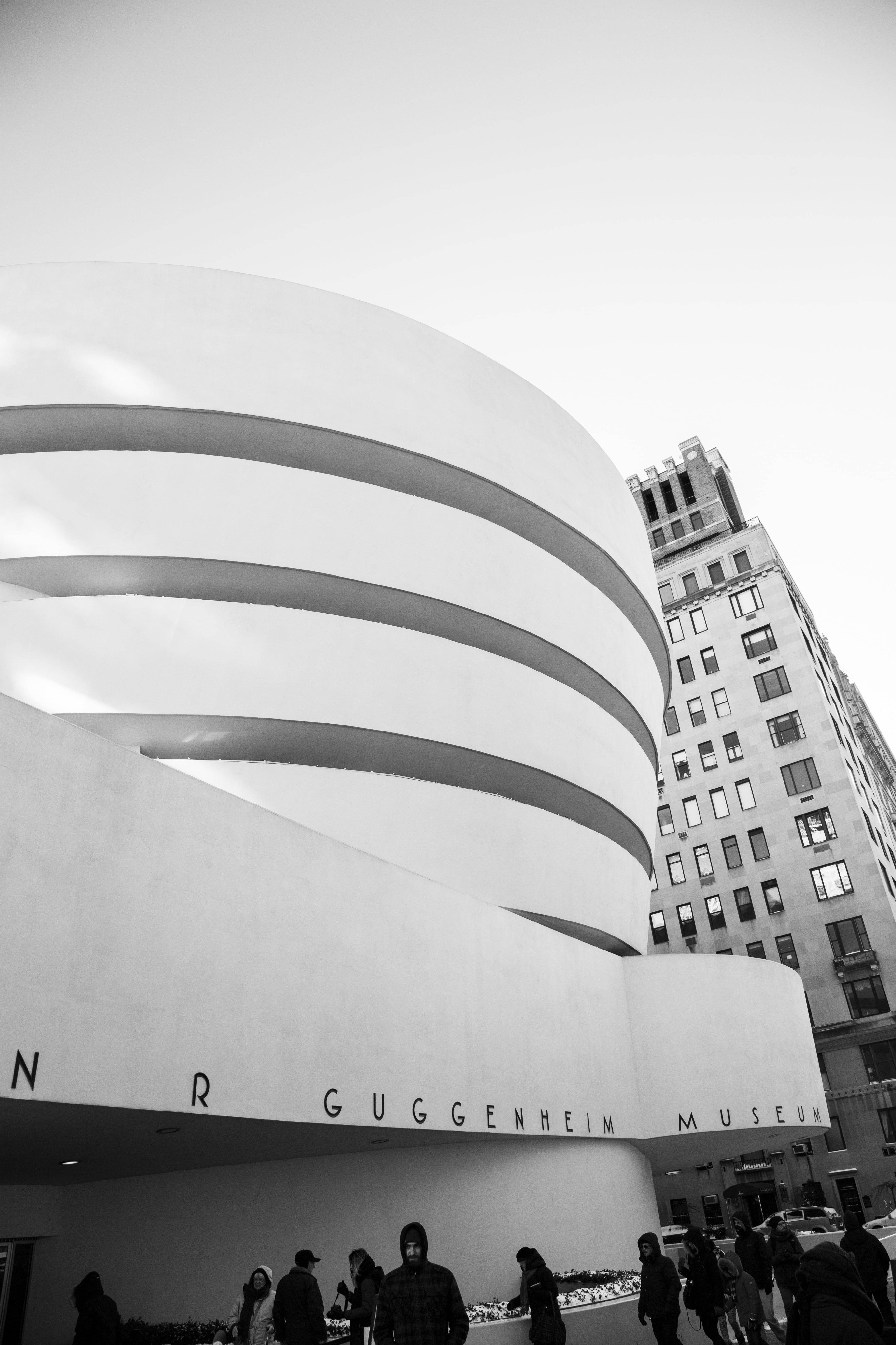 Guggenheim Museum New York Sort og Hvid Wallpapers
