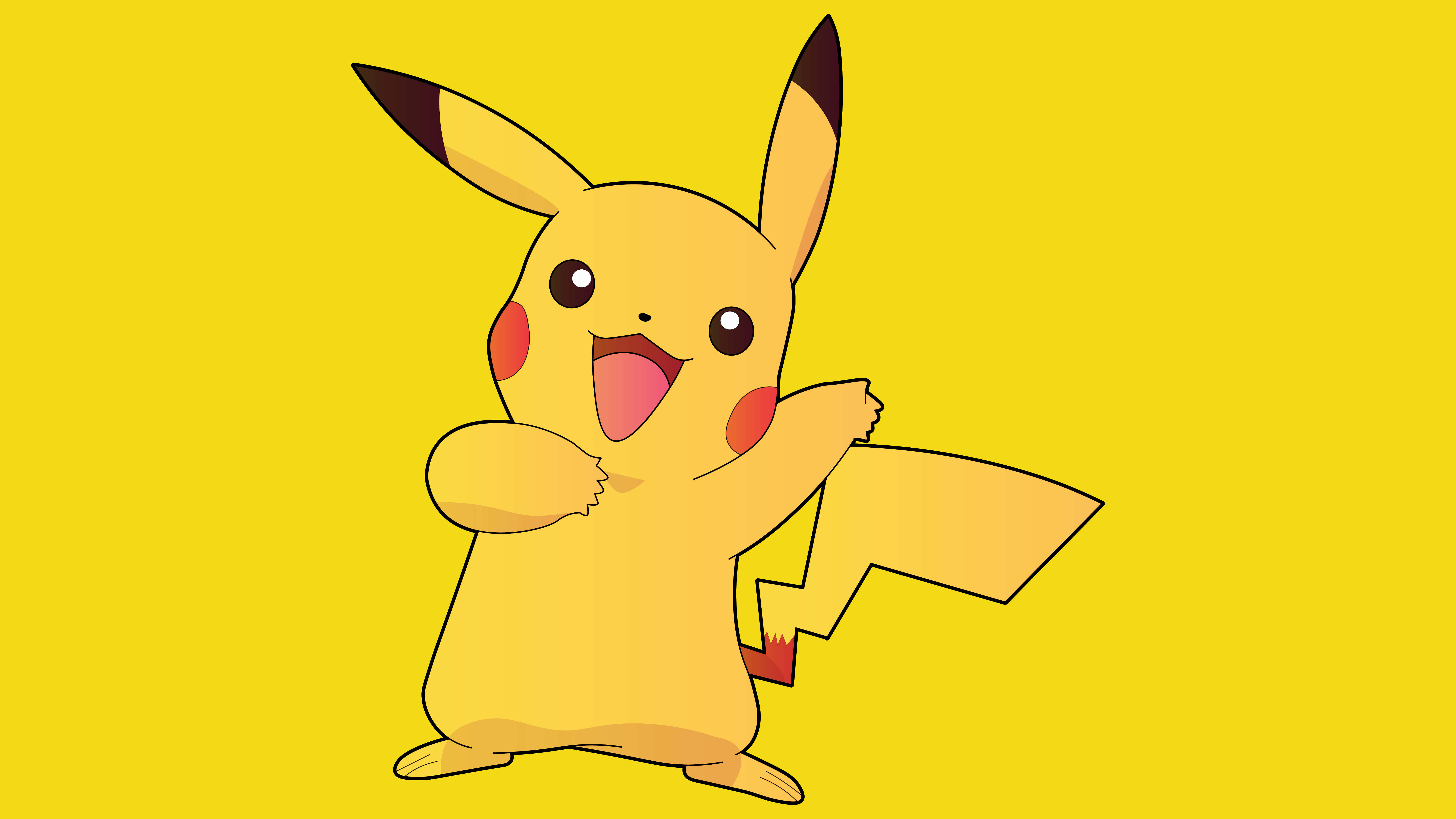 Gul æstetisk Pikachu Pokemon Baggrund Wallpapers