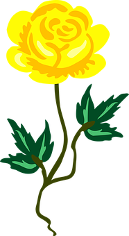 Gul blomsterillustration Wallpapers
